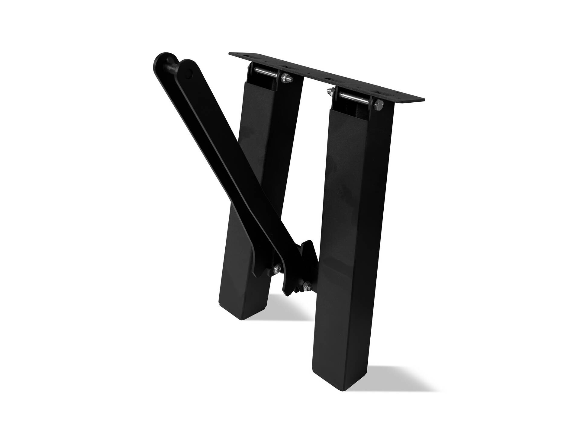 Klappbares Bankgestell/Bierbankfüße für DIY Gartenbank, Material Metall, Schwarz matt lackiert 40 cm