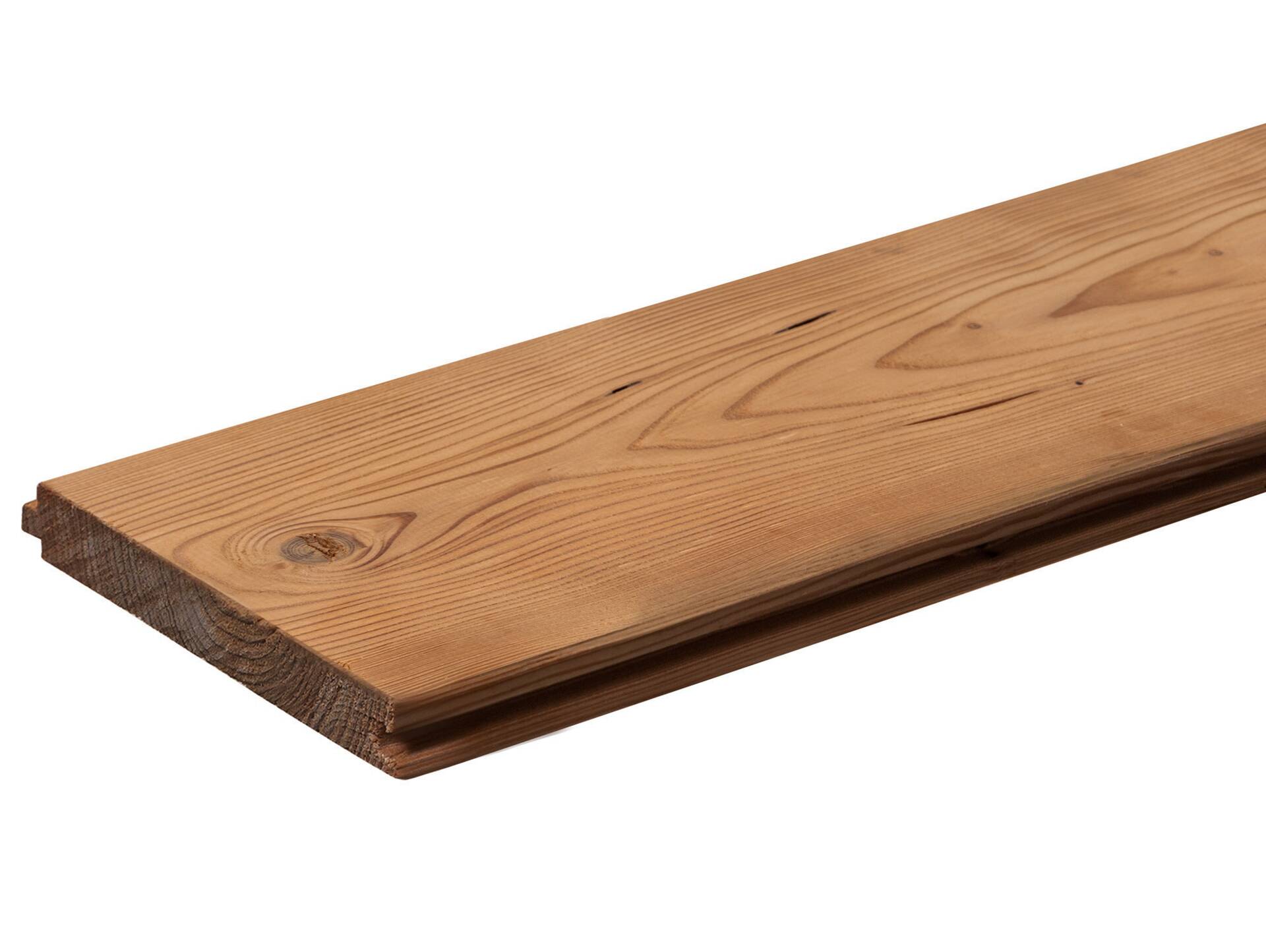 Nut- und Federbretter, THERMO-Lärche gehobelt, Material Massivholz, verschiedene Längen erhältlich 24 mm | 2 Meter | 1 m²