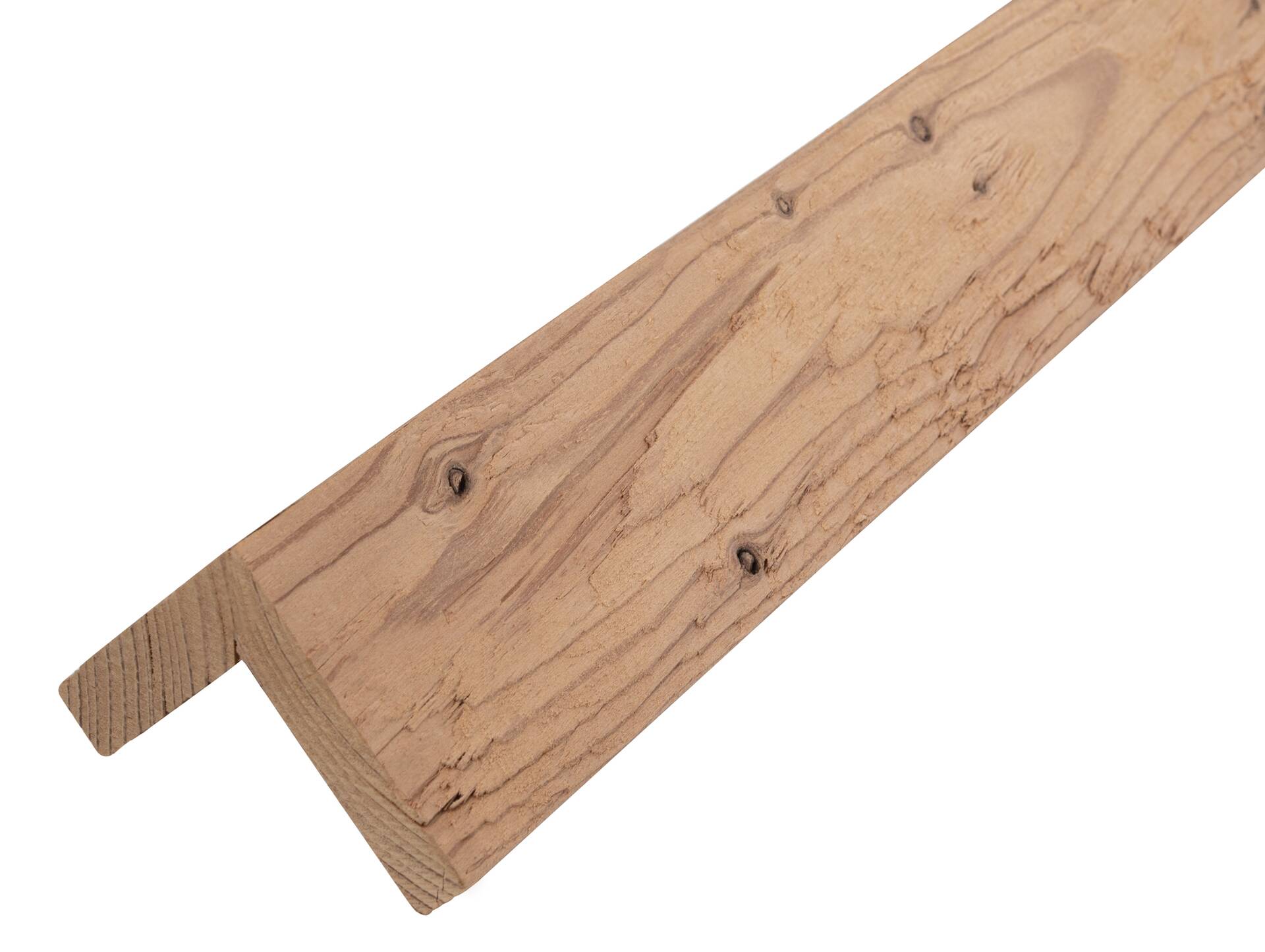 L-Abschlussleiste, Lärche natur gehackt, gebürstet 70 x 70 mm | 2 Meter