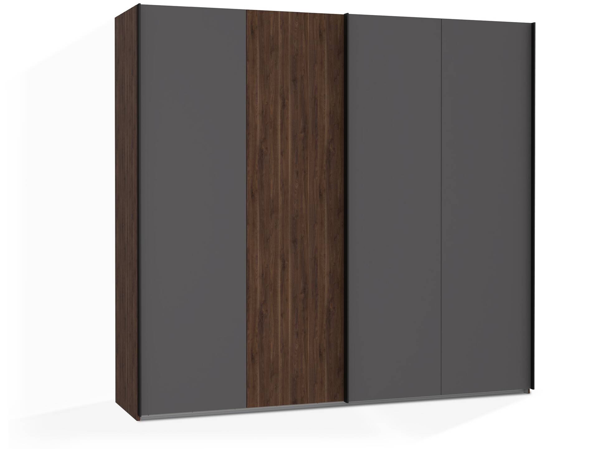 QUERRY Kleiderschrank, Material Dekorspanplatte, Bakersfield Walnuss Nachbildung / grau 