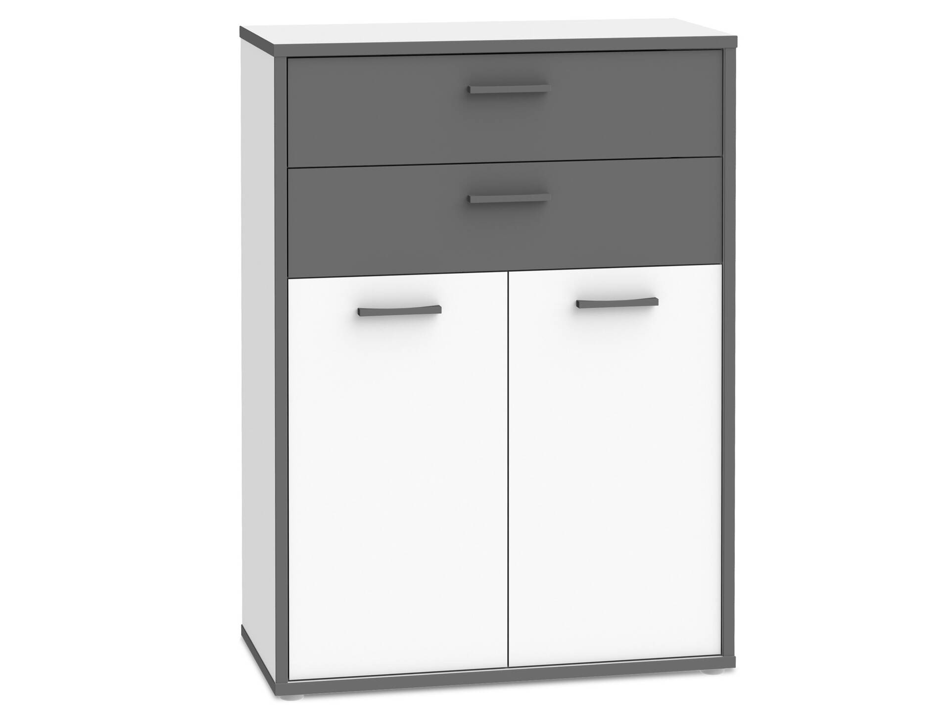 KALINA Büroschrank II, Material Dekorspanplatte, weiss/grau 