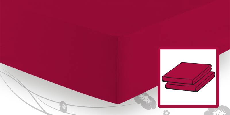 Schlafgut ELASTIC-JERSEY Boxspringbetttuch/Boxspringbettlaken 180/200x200/220 kirsche