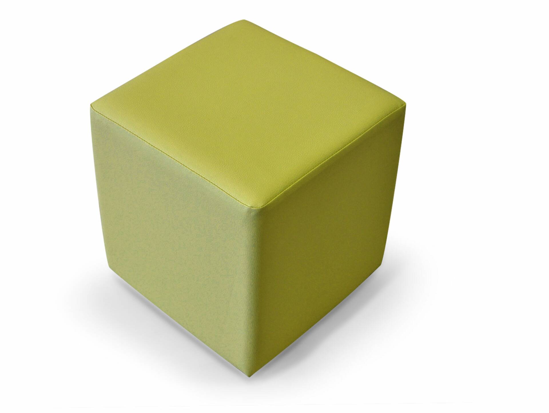KUBUS Bequemer Sitzwürfel, Material Kunstleder, 39x34x34 cm Bandscheibenwürfel grün
