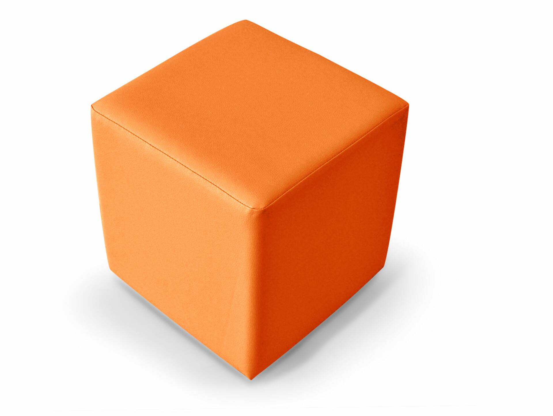 KUBUS Bequemer Sitzwürfel, Material Kunstleder, 39x34x34 cm  Bandscheibenwürfel orange