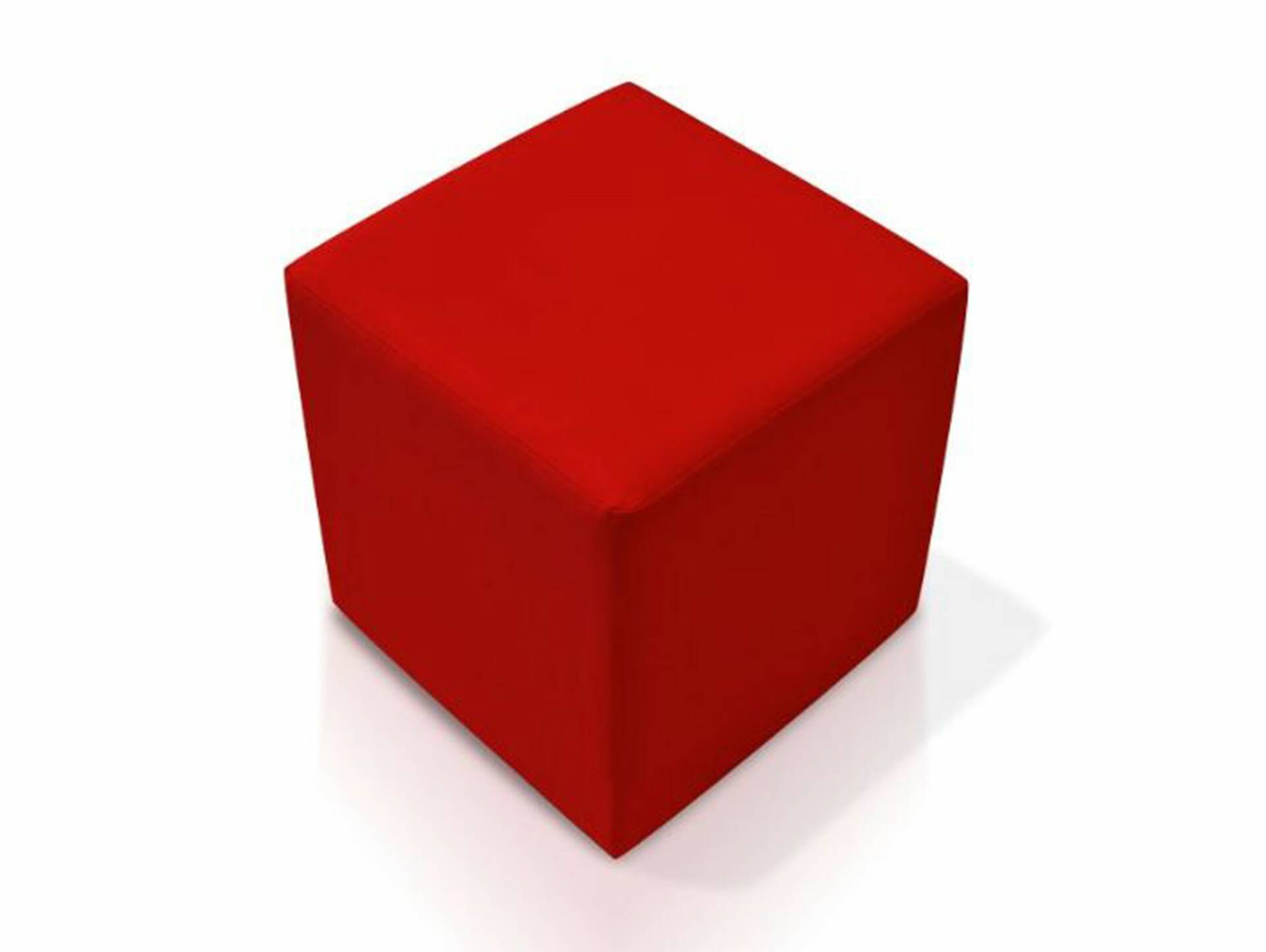 KUBUS Bequemer Sitzwürfel, Material Kunstleder, 39x34x34 cm  Bandscheibenwürfel rot