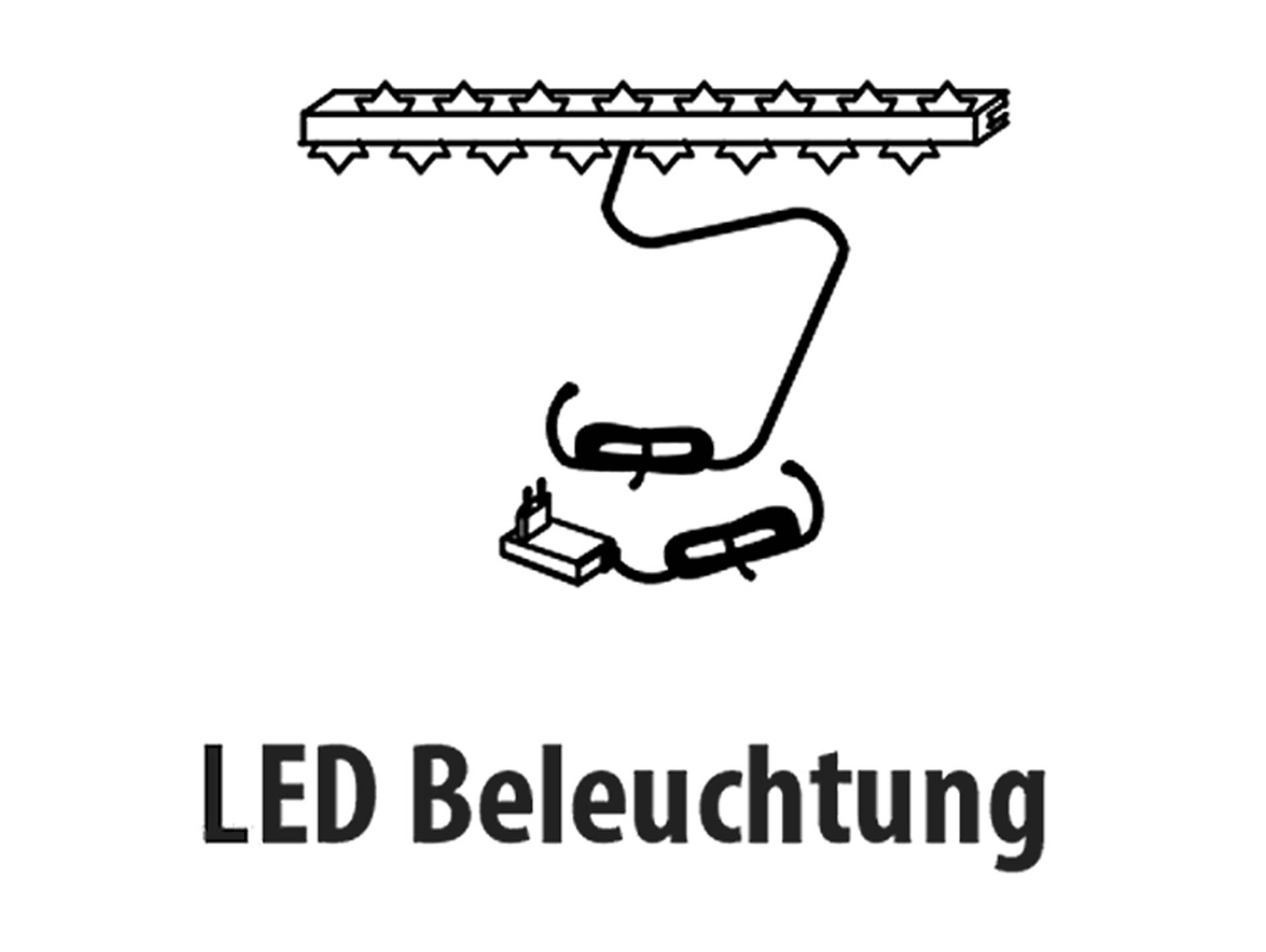 1er LED Beleuchtung für Glasboden oder Rückwand warmweiss 