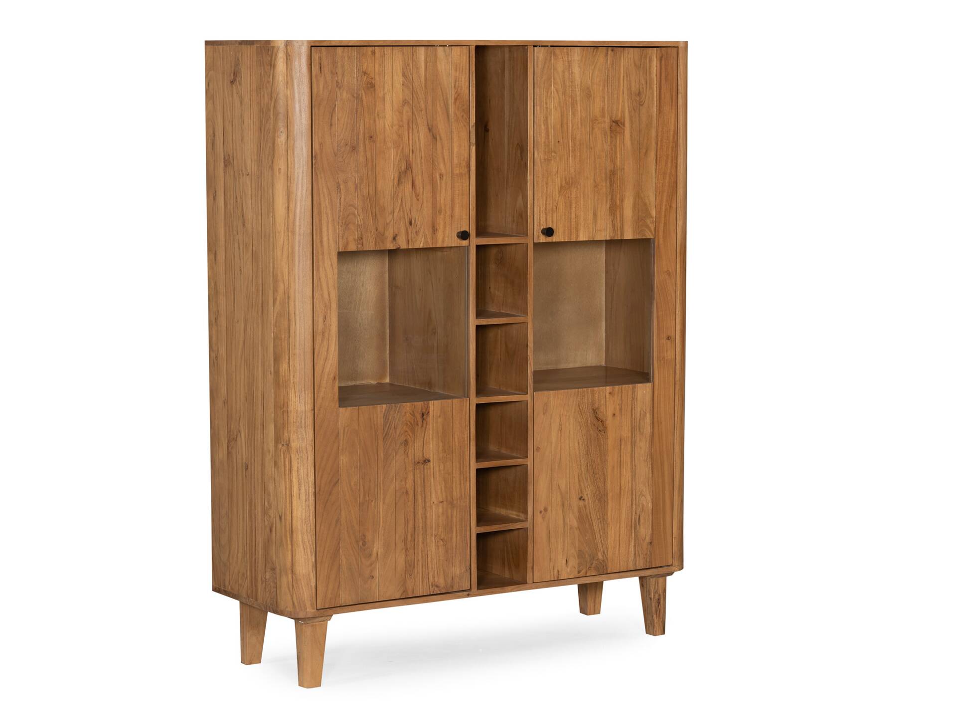 LINARO Highboard, Material Massivholz, Akazie massiv honigfarben 