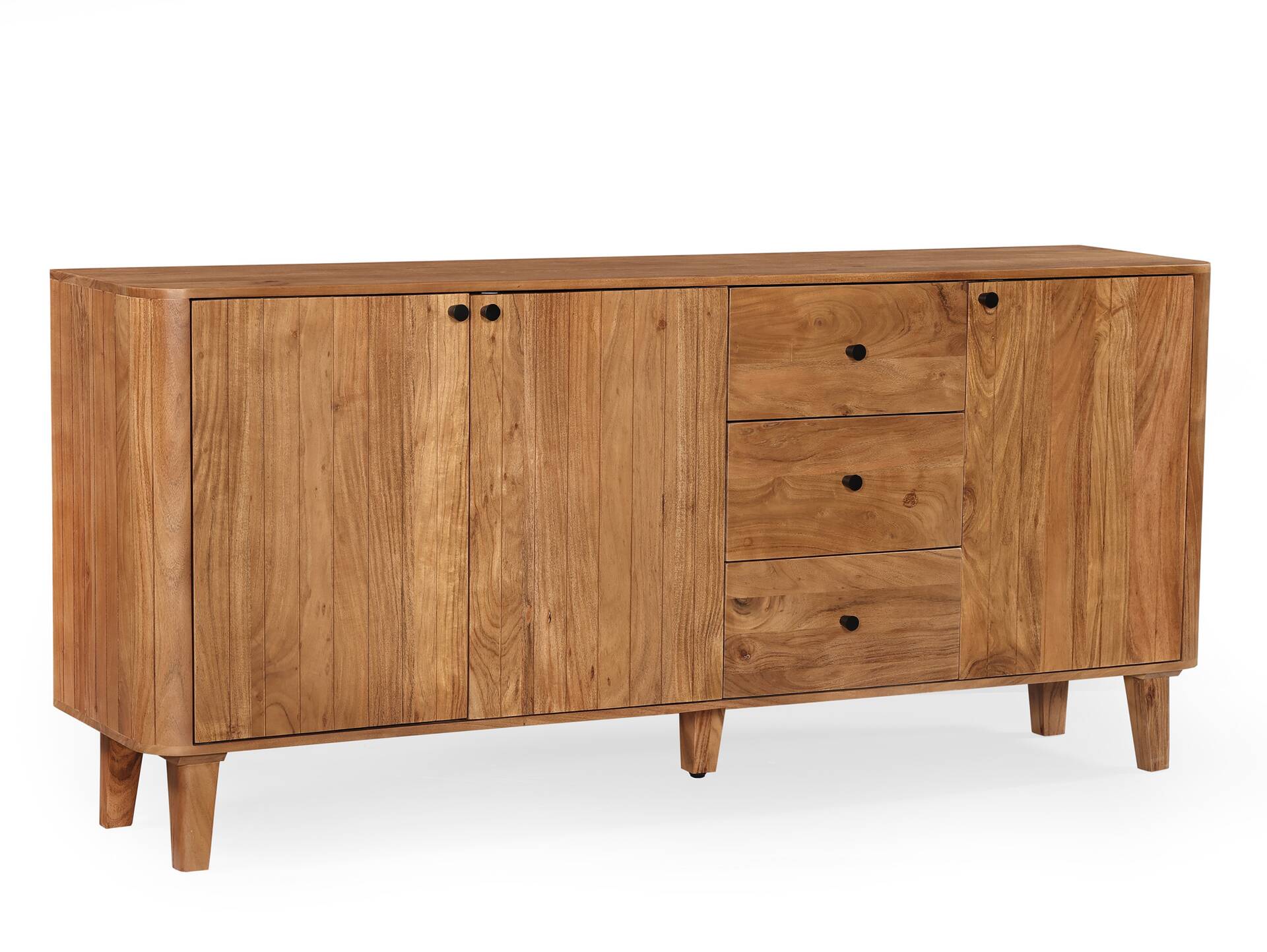 LINARO Sideboard, Material Massivholz, Akazie massiv honigfarben 
