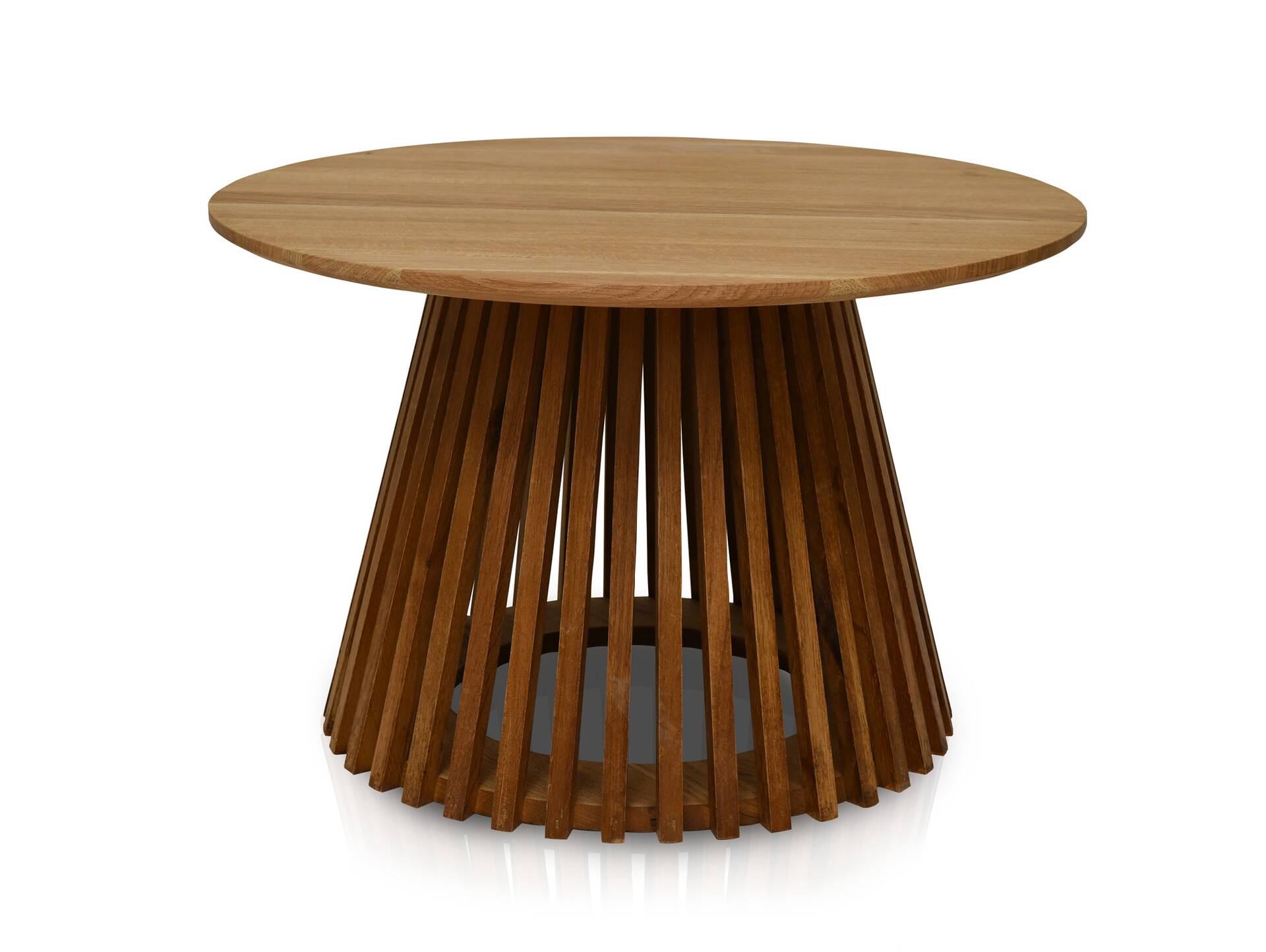 ALRIK Couchtisch 70 cm, Material Massivholz/Metall, Eiche geölt 