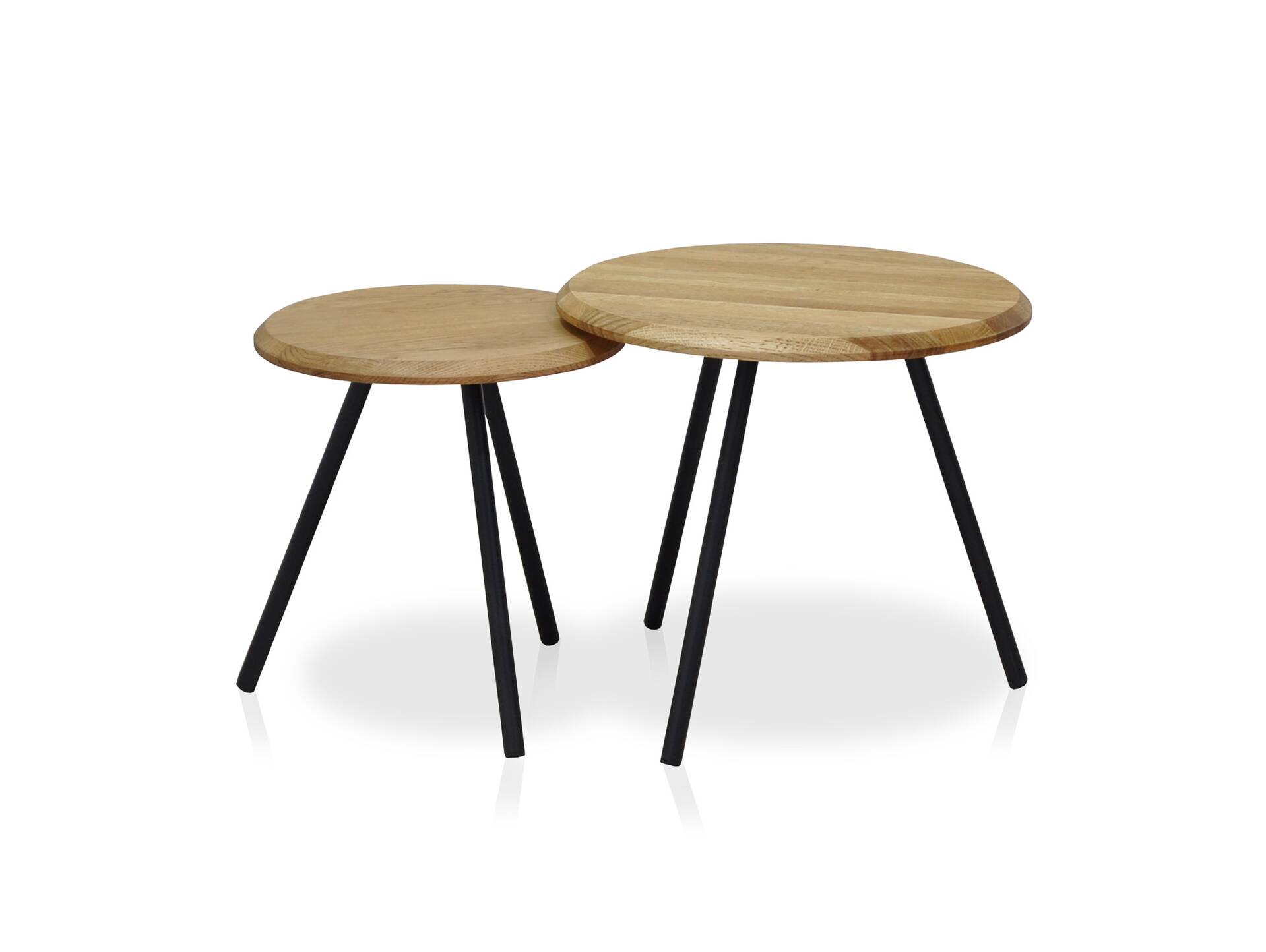 MIRON 2er Set Beistelltische Eiche geölt 