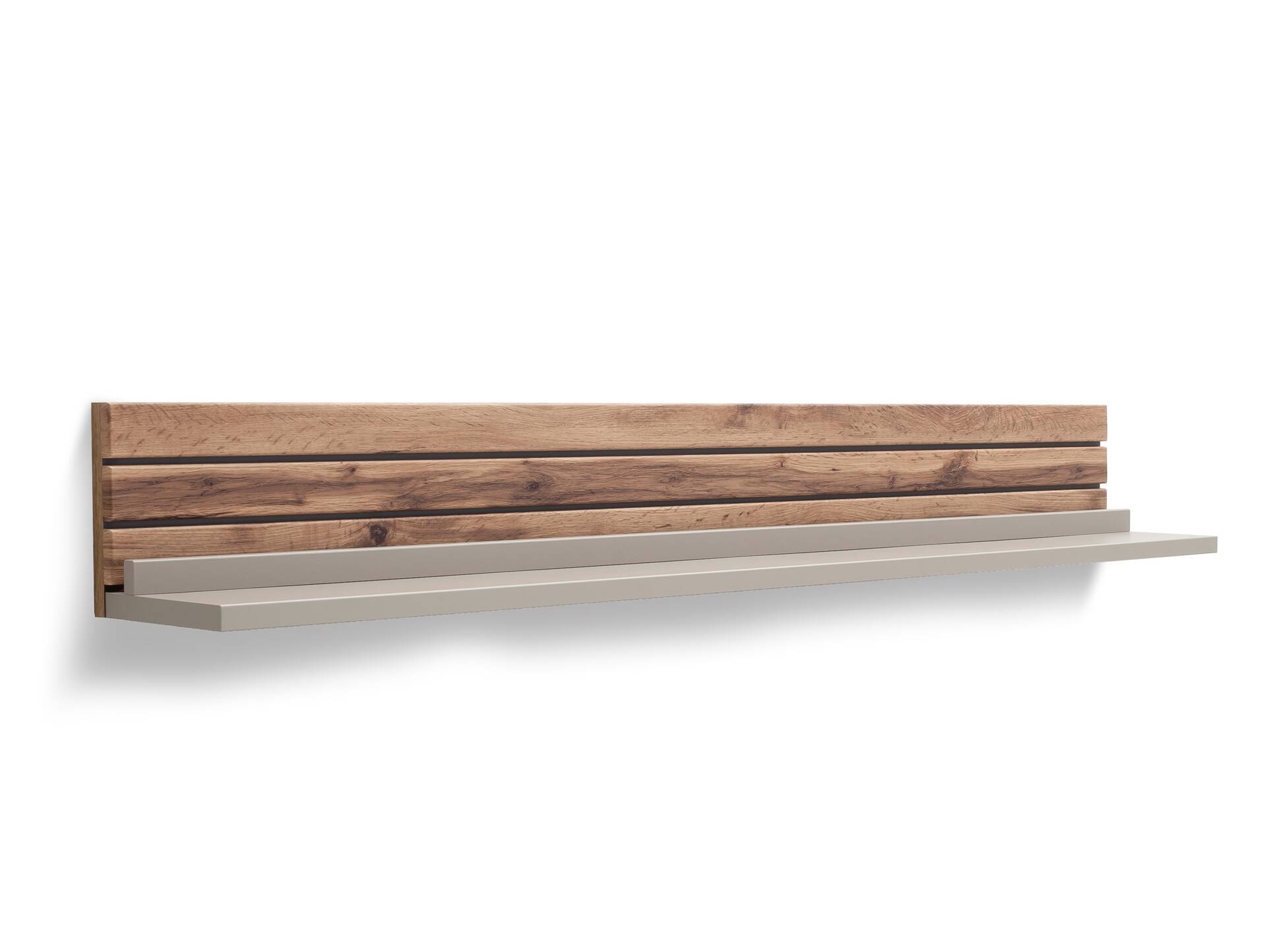 LUZERN Wandboard, Material Dekorspanplatte, basaltfarbig/eichefarbig 