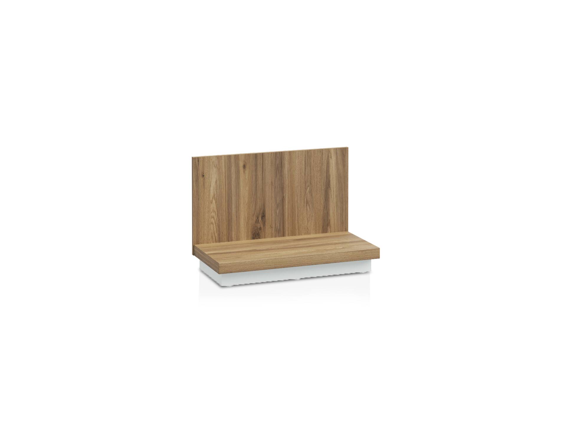 LENNOX Wandboard, Material Dekorspanplatte, lichtgrau/Valencia Oak Dekor 