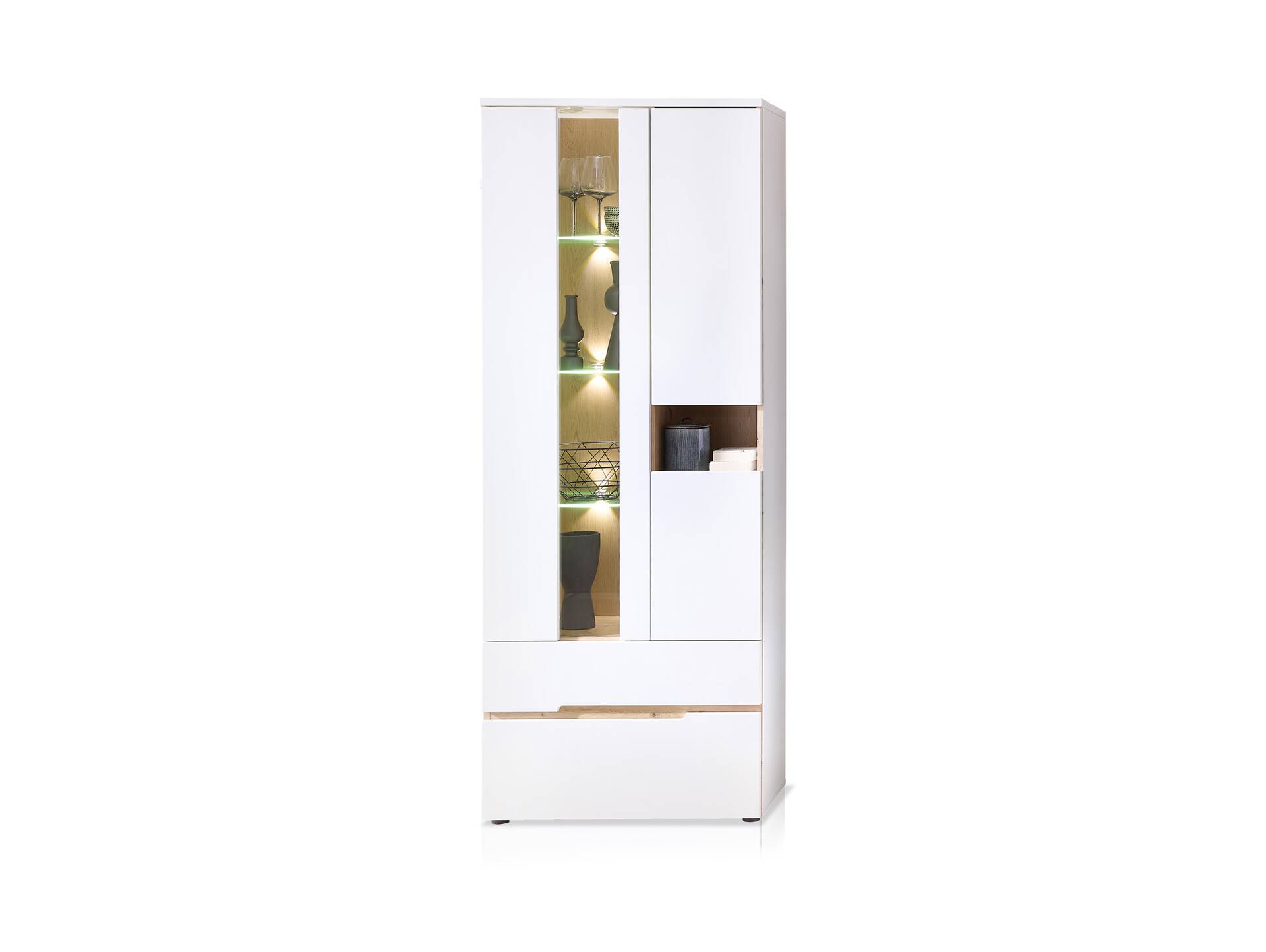 MAILAND Vitrine, Material Dekorspanplatte Weiss