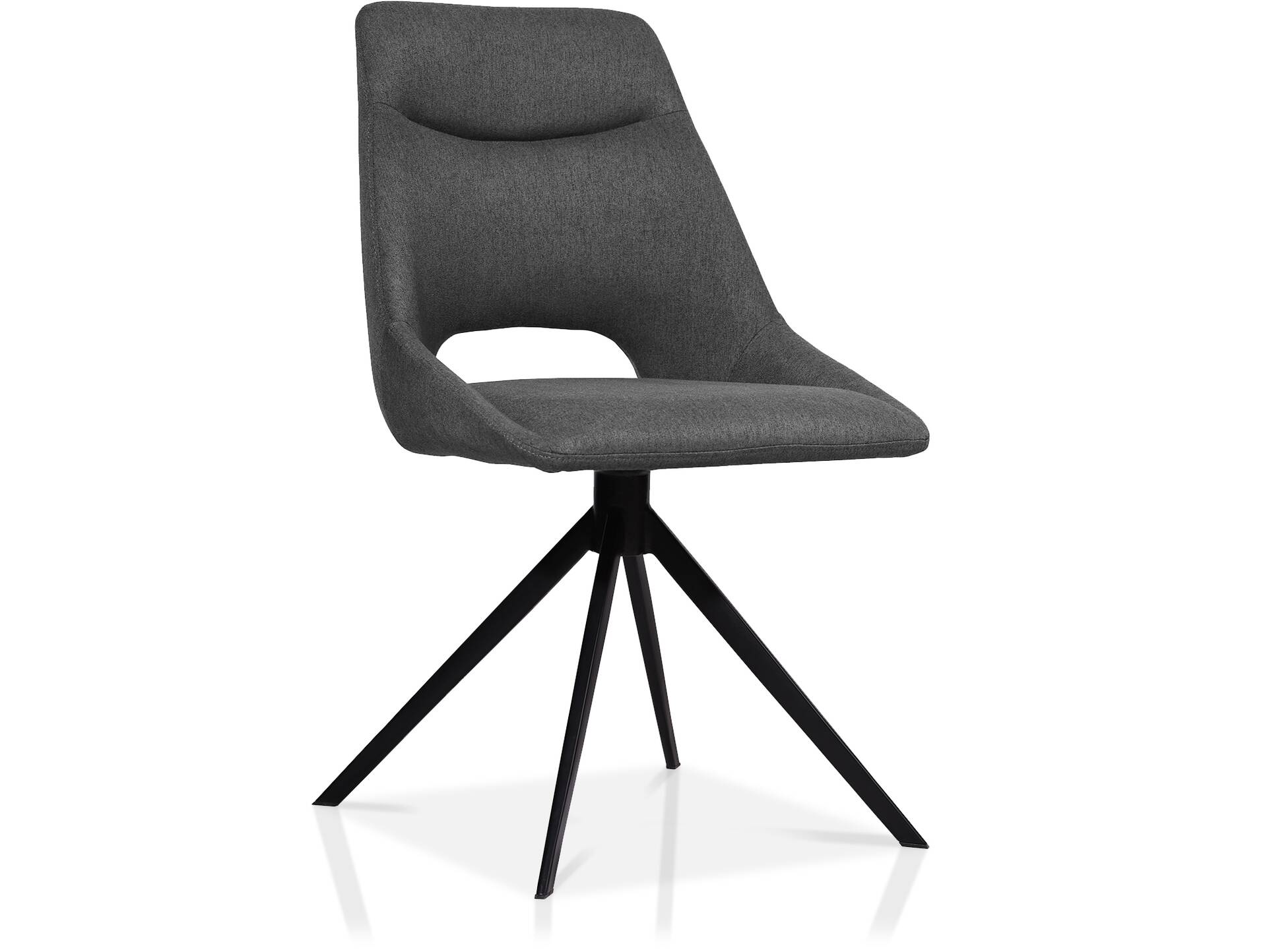 MONTI Schalenstuhl, Gestell schwarz, Stoffbezug 