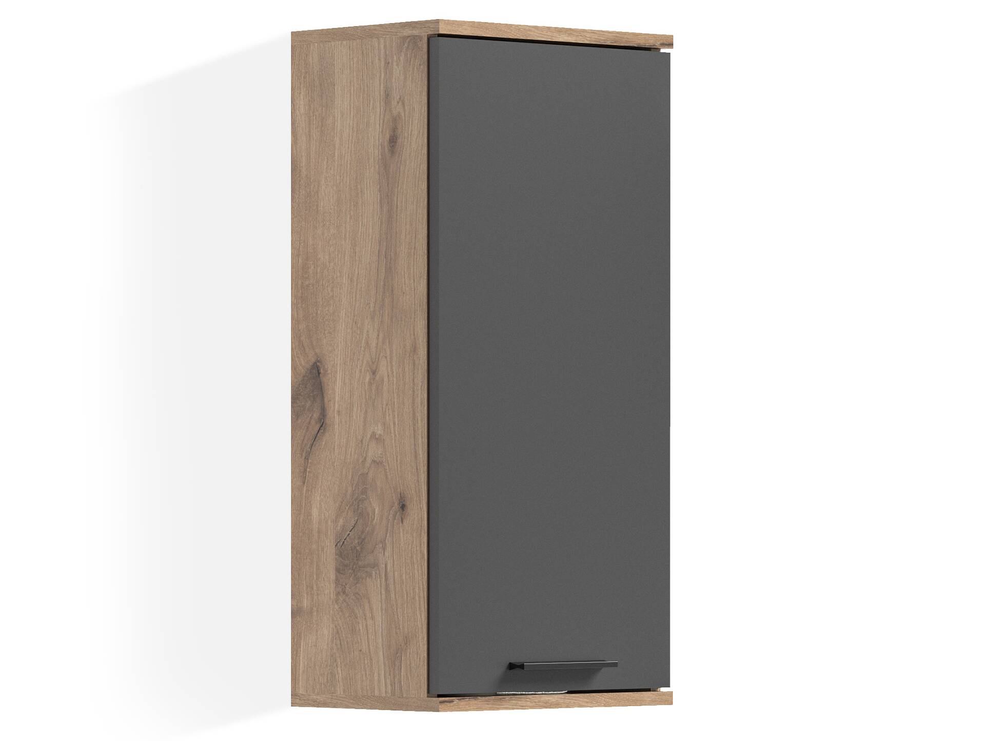 MORANO Hängeschrank fürs Badezimmer, Material Dekorspanplatte, Nox Oak Nachbildung/Basaltgrau 