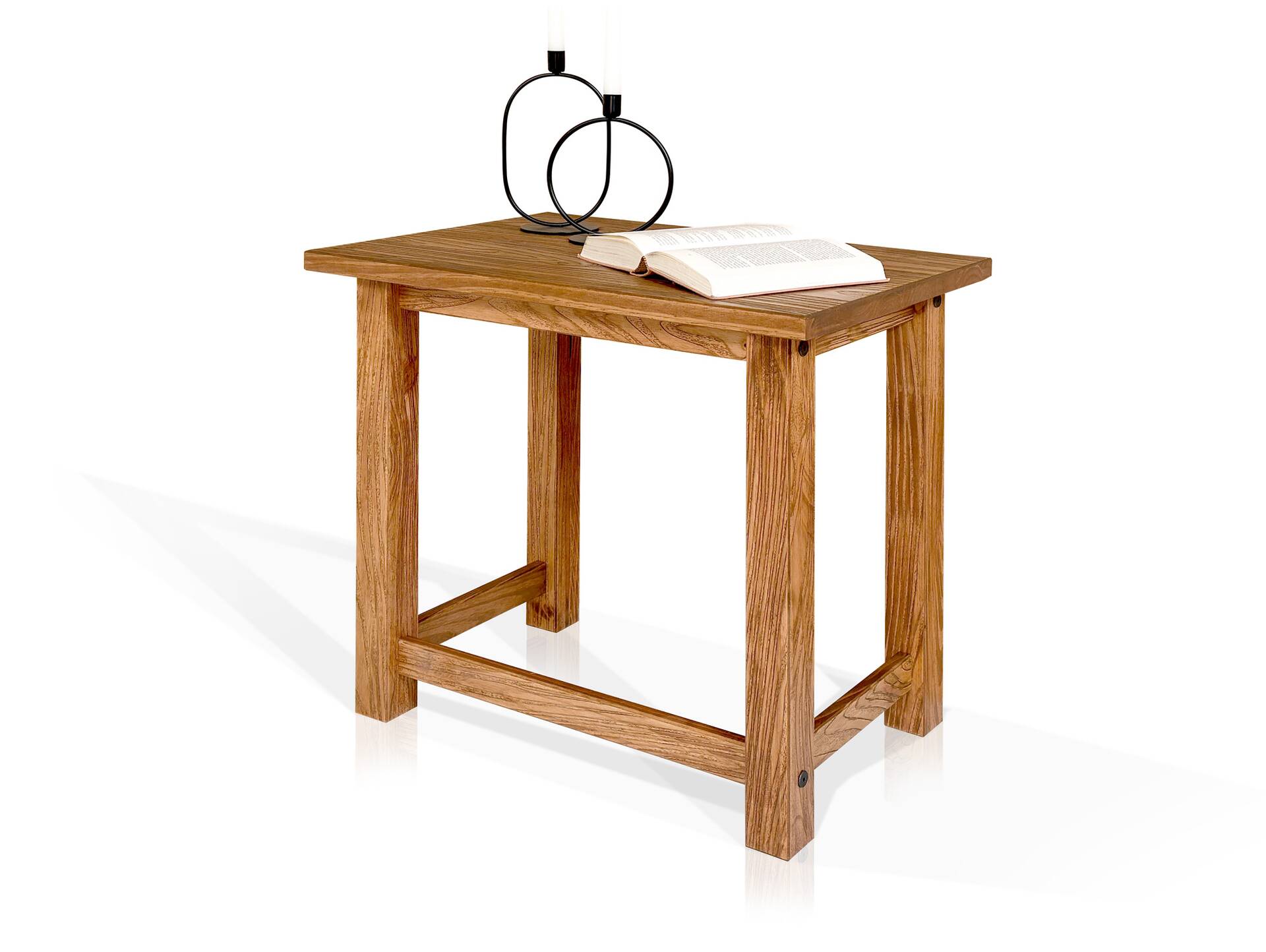 EVERGLADE 2er-Set Beistelltische, Material Massivholz, Kiefer eichefarbig 