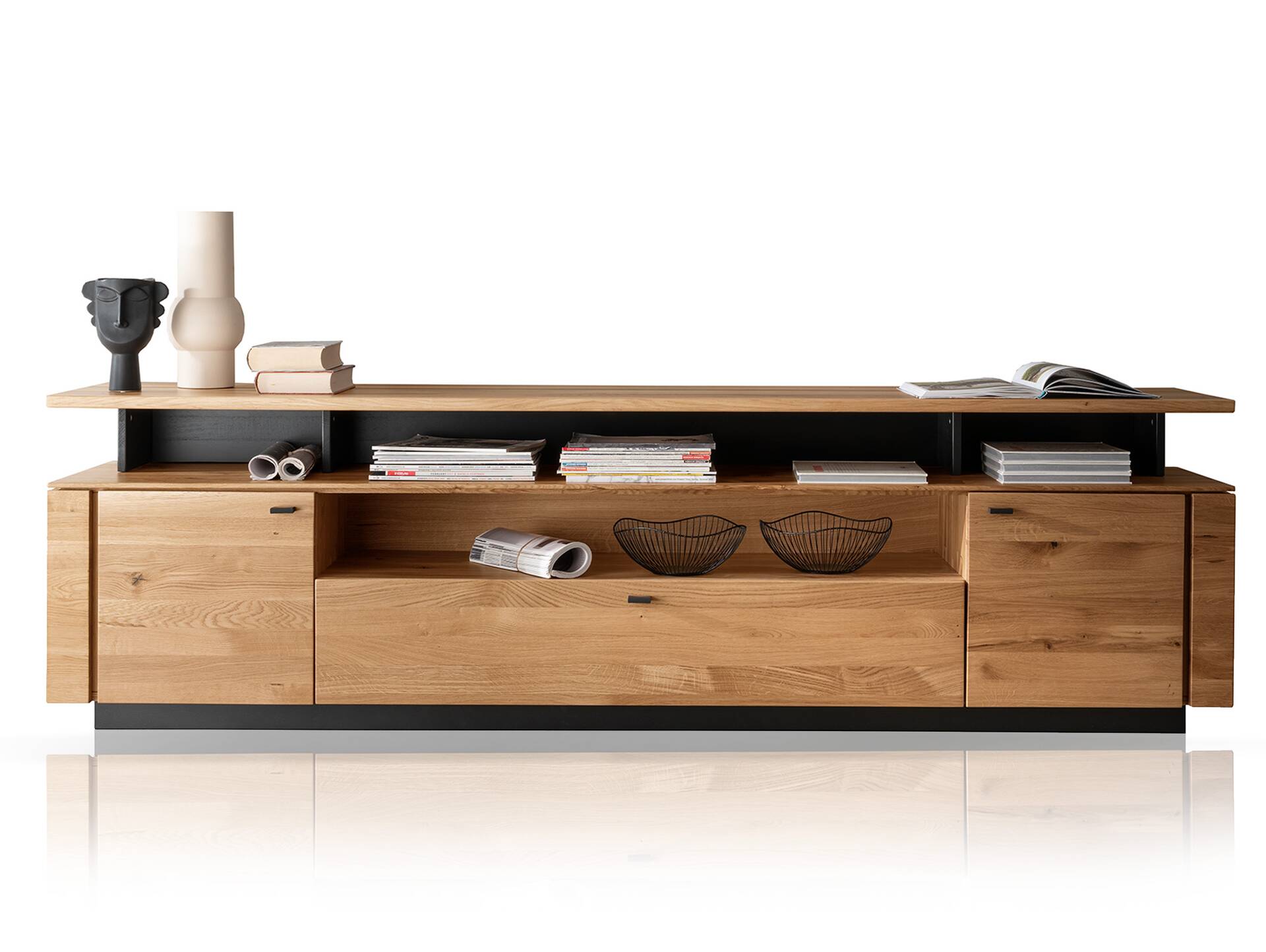 NATANO TV-Element II, Material Massivholz, Wildeiche geölt 