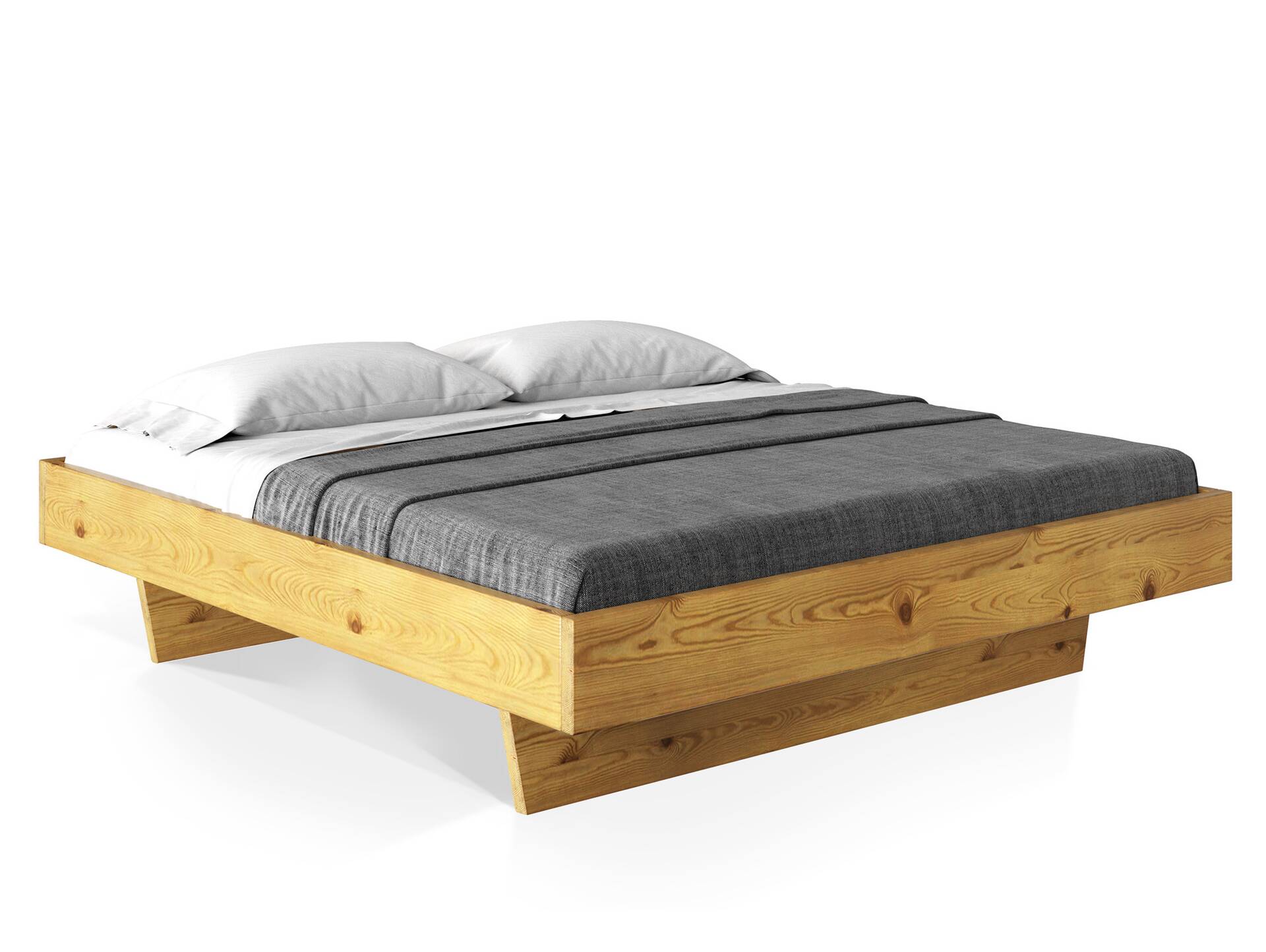 CURBY Wangenbett ohne Kopfteil, Material Massivholz 120 x 200 cm | natur