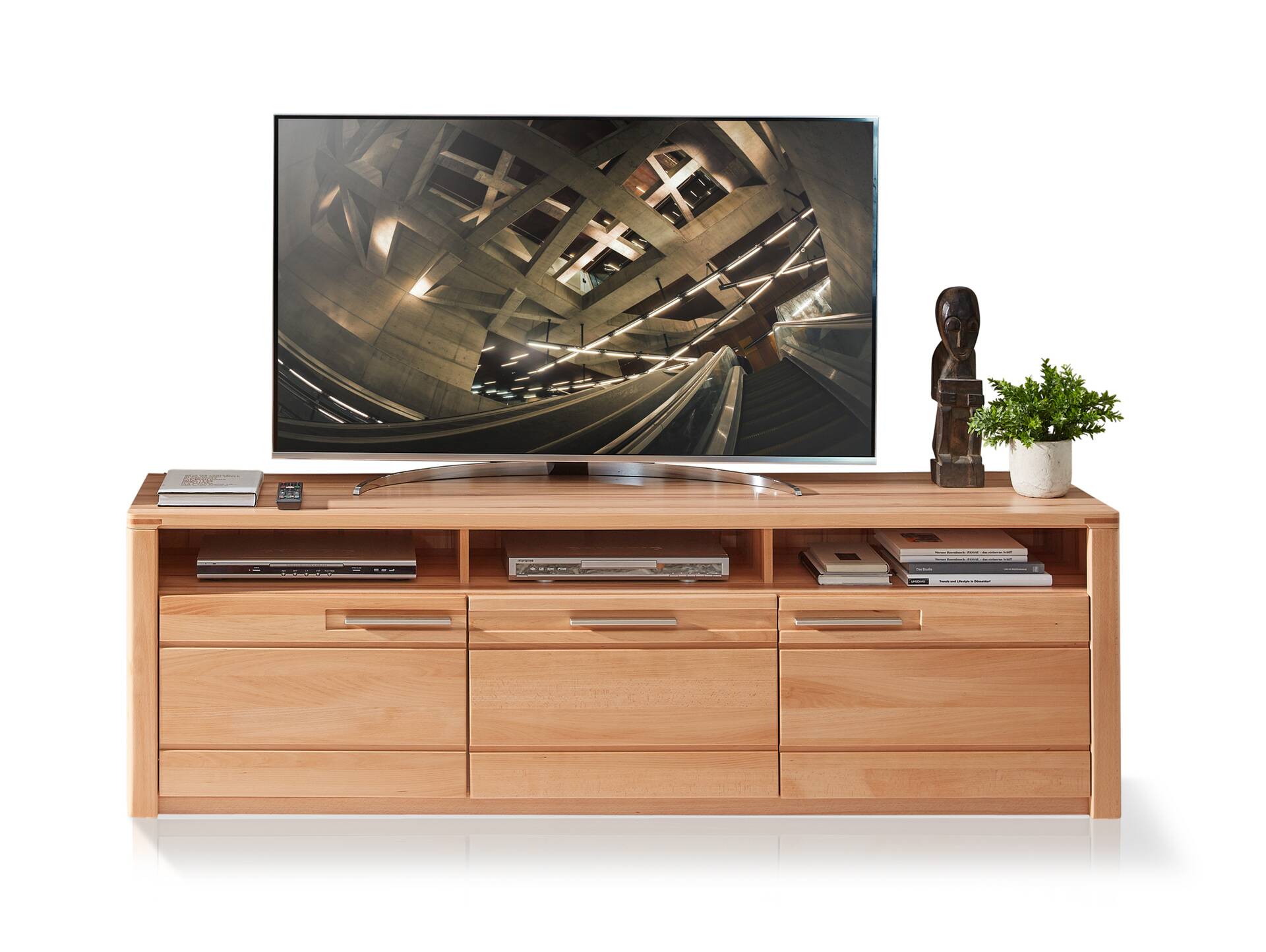 NESTOR ONE TV-Unterteil II, Material Teilmassiv, Kernbuche lackiert 