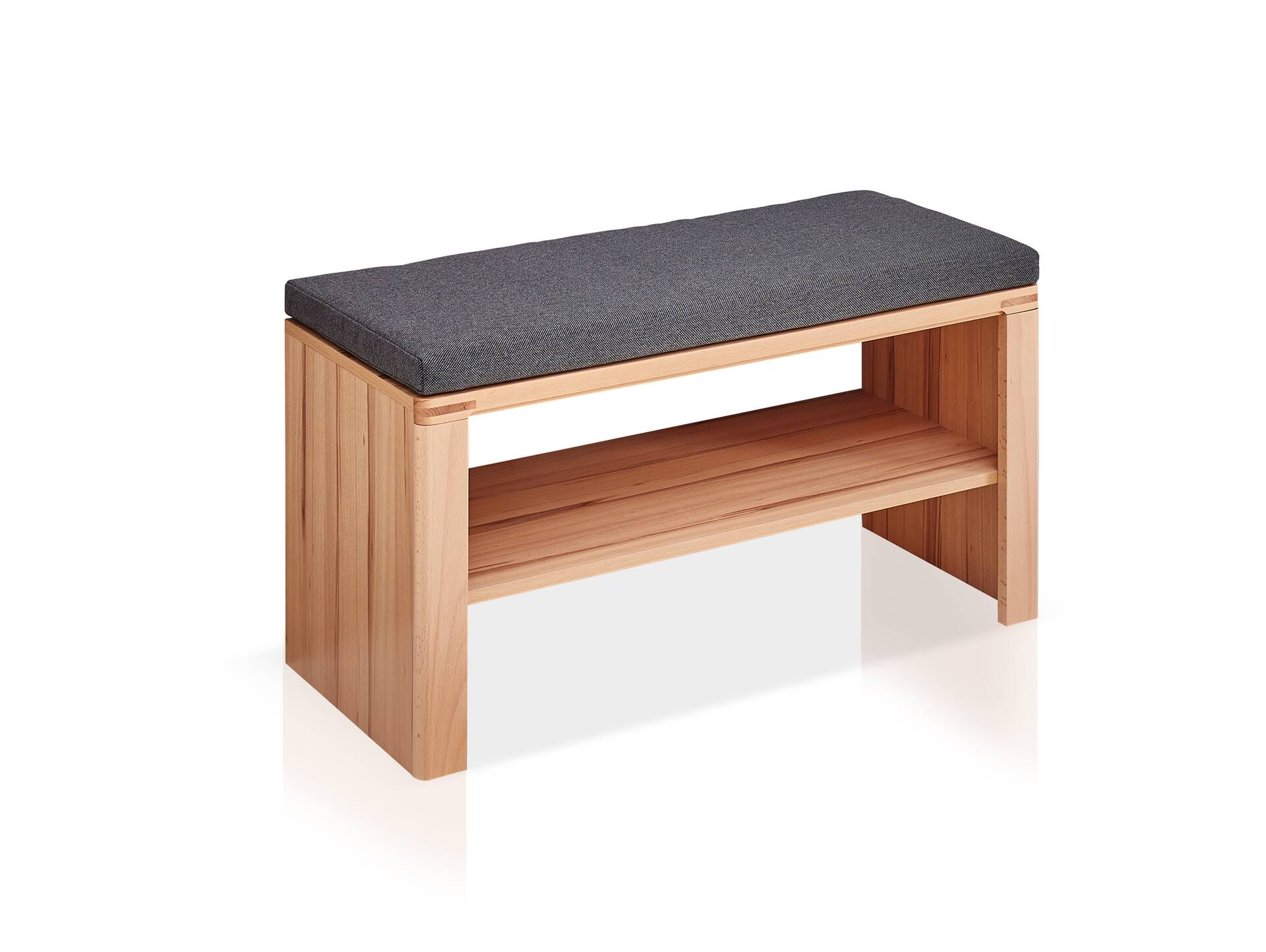 NESTOR ONE Garderobenbank, Material Teilmassiv, Kernbuche lackiert 