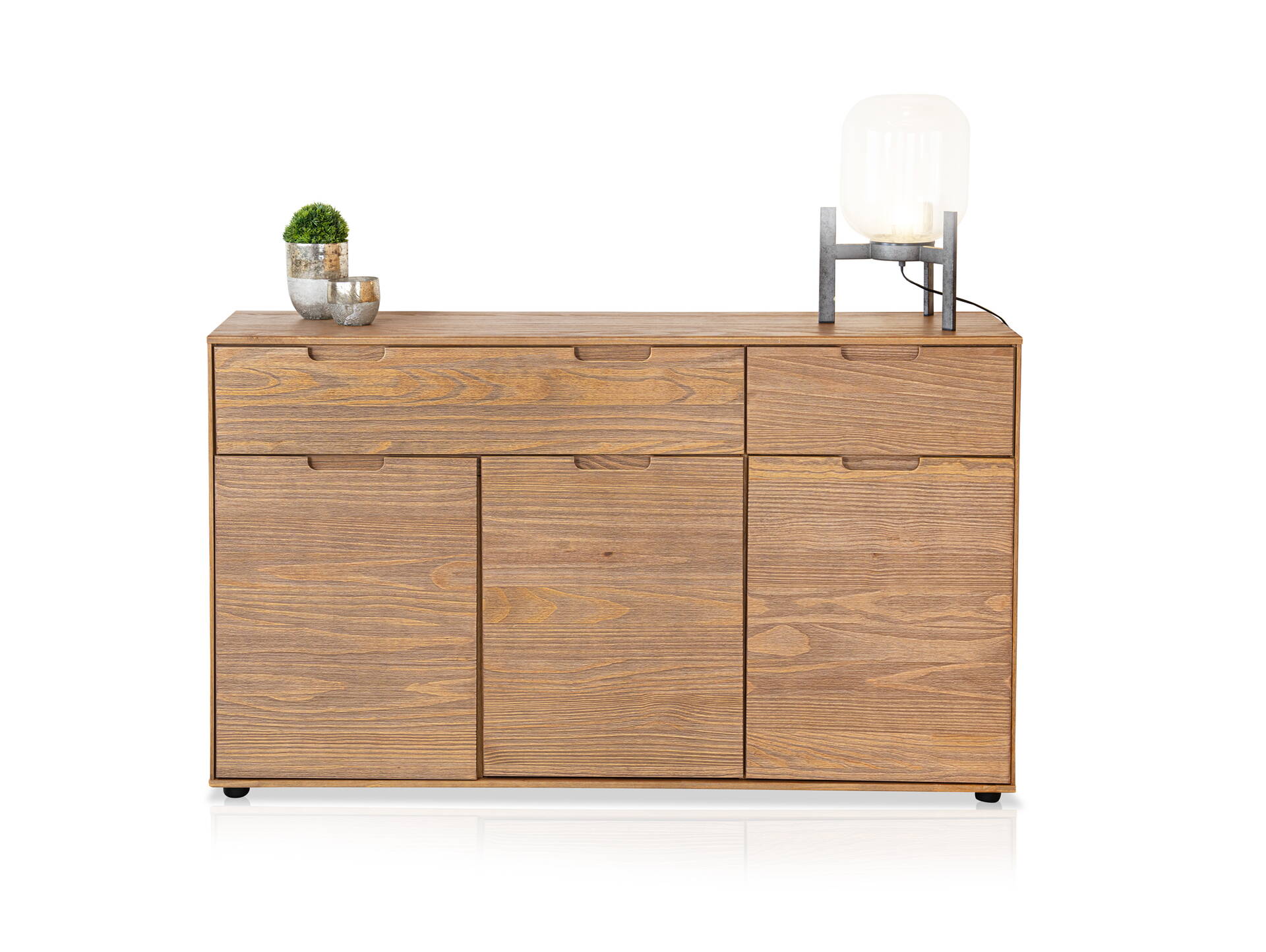 NESTRA Sideboard, Material Massivholz, Kiefer eichefarbig 