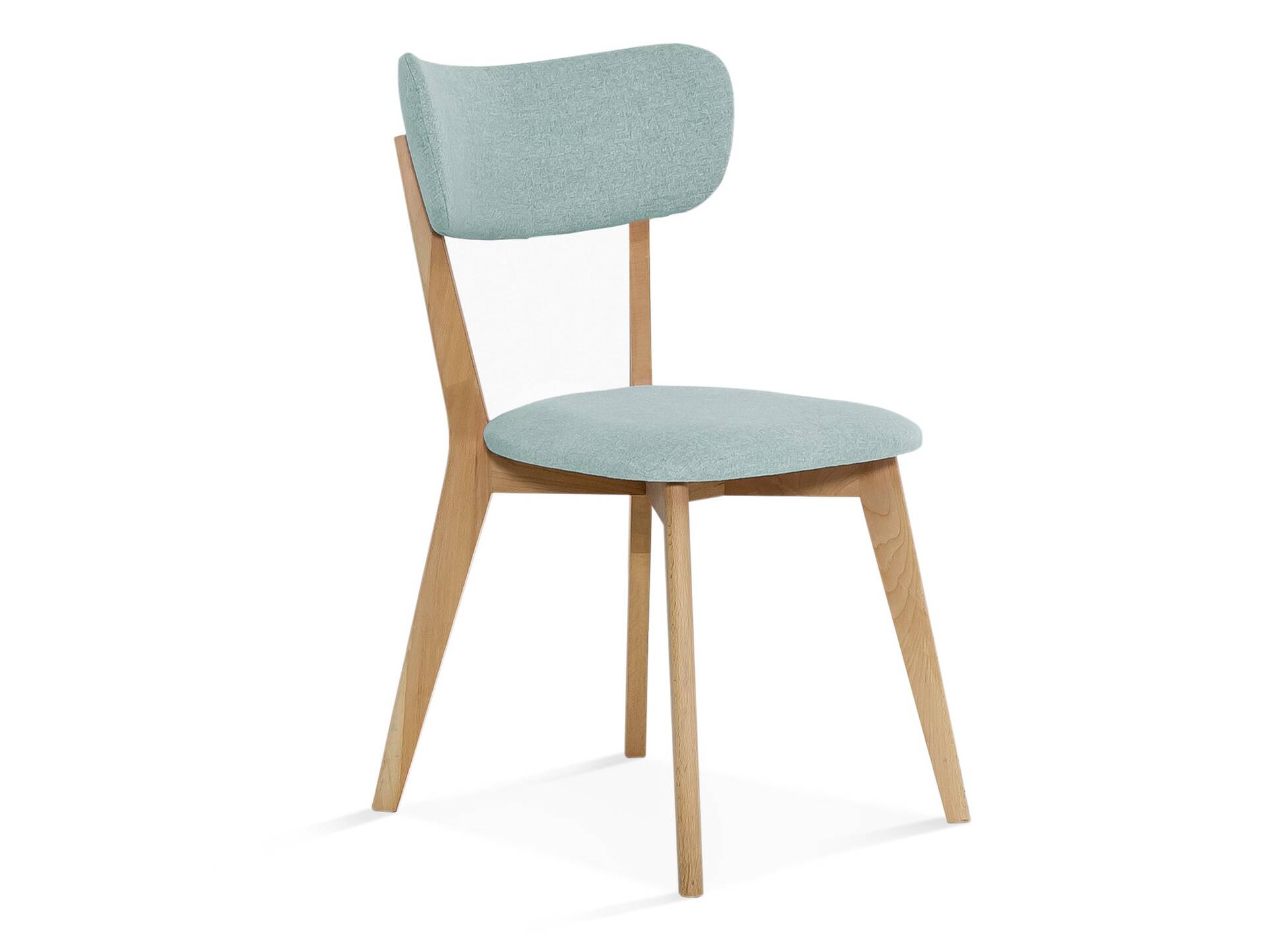 NAVARO Esstischstuhl, Material Massivholz/Bezug Stoff in Filzoptik Eiche natur | Mint