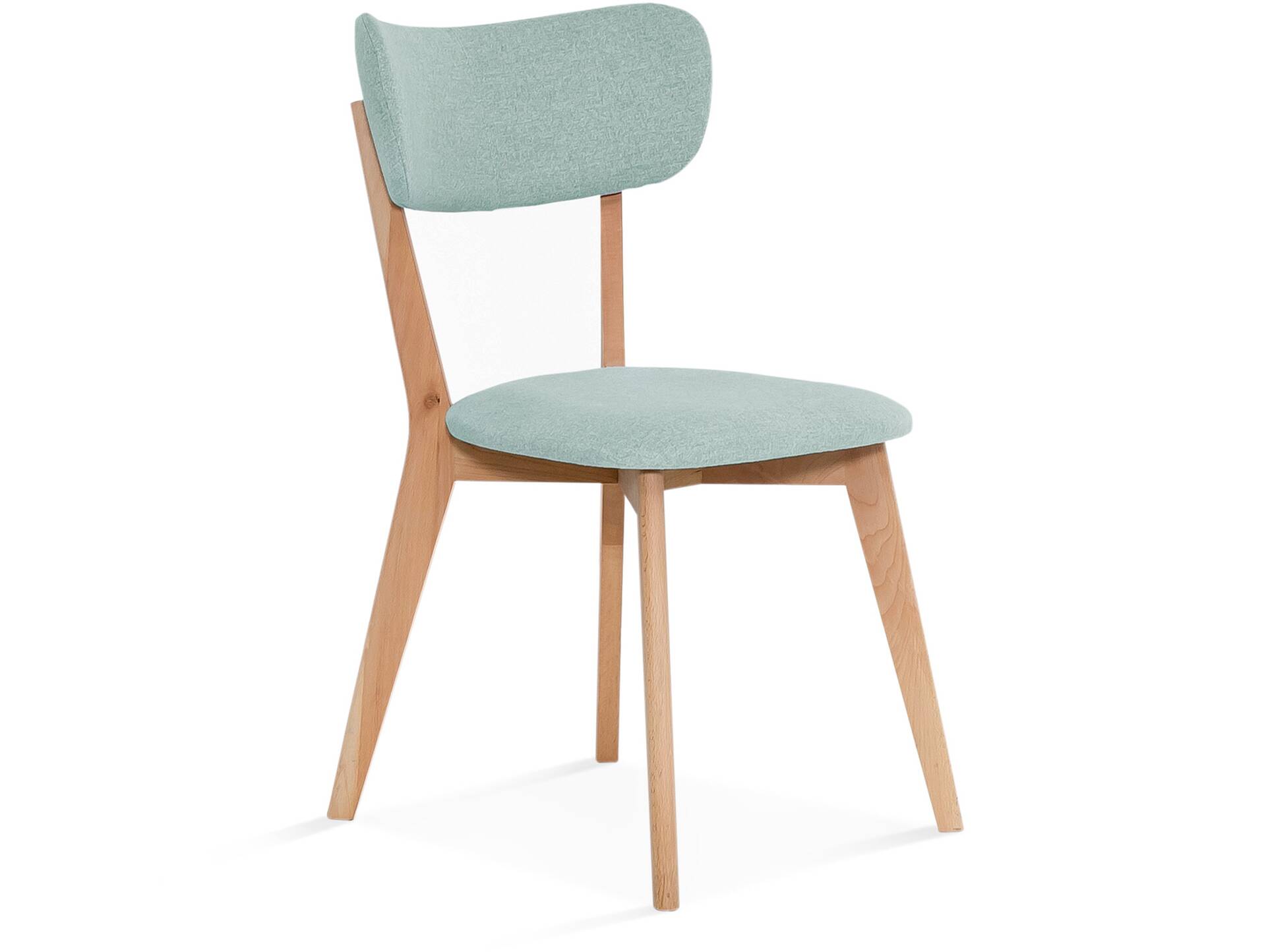 NAVARO Esstischstuhl, Material Massivholz/Bezug Stoff in Filzoptik Kernbuche | Mint