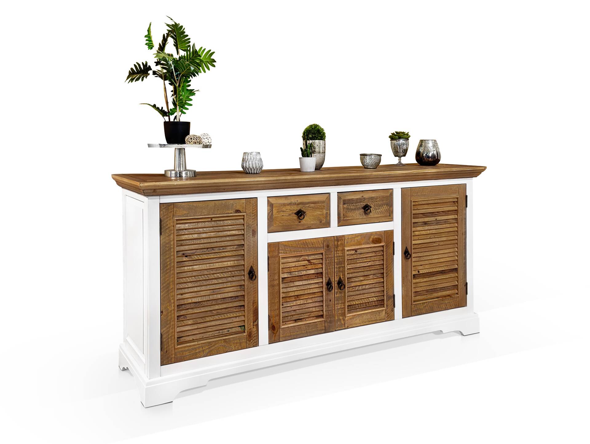 NOTTINGHAM Sideboard II, recyceltes Altholz, teilmassiv 