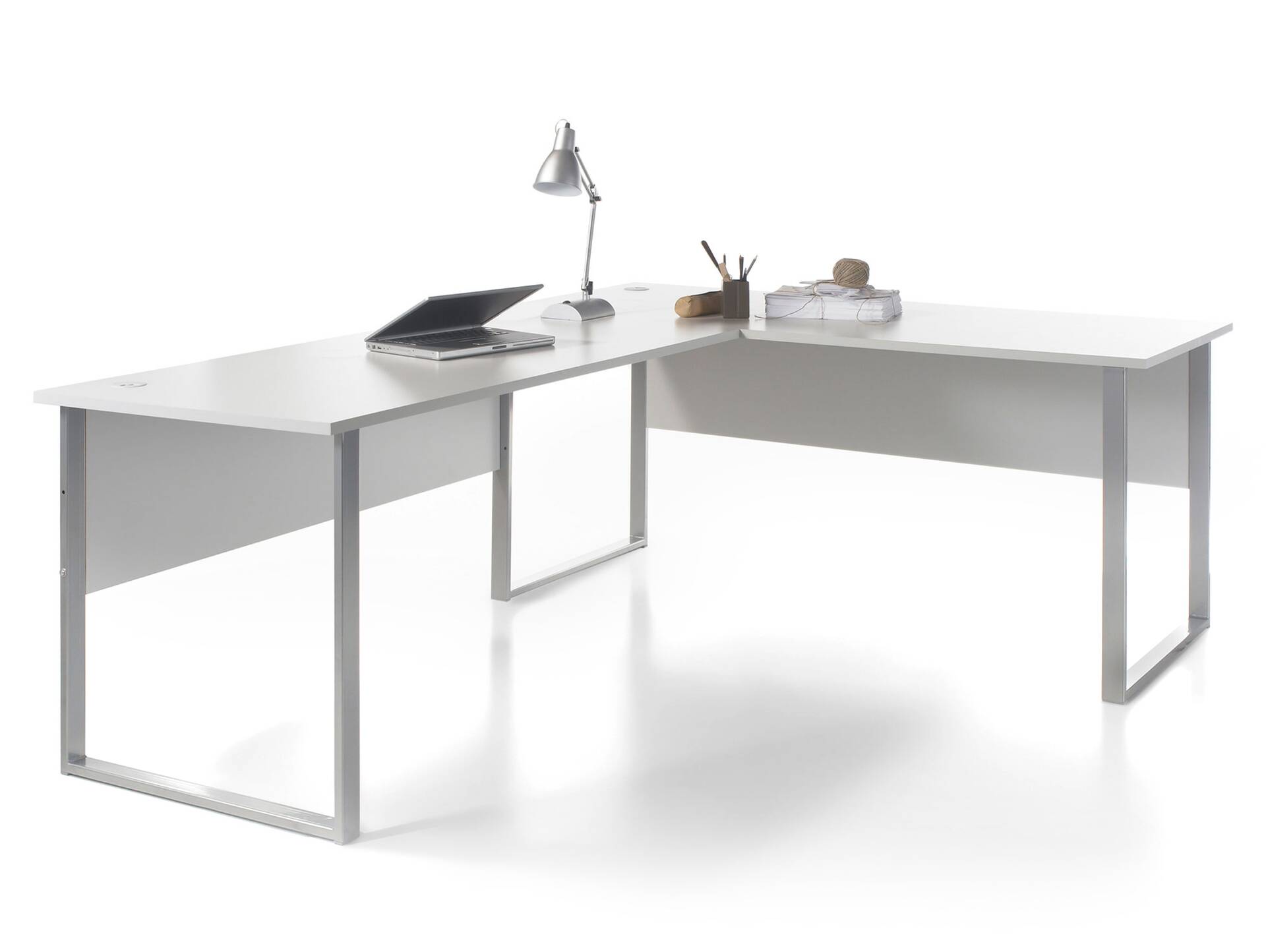 OFFICE DELUXE Winkelkombination, Material Dekorspanplatte, grau 