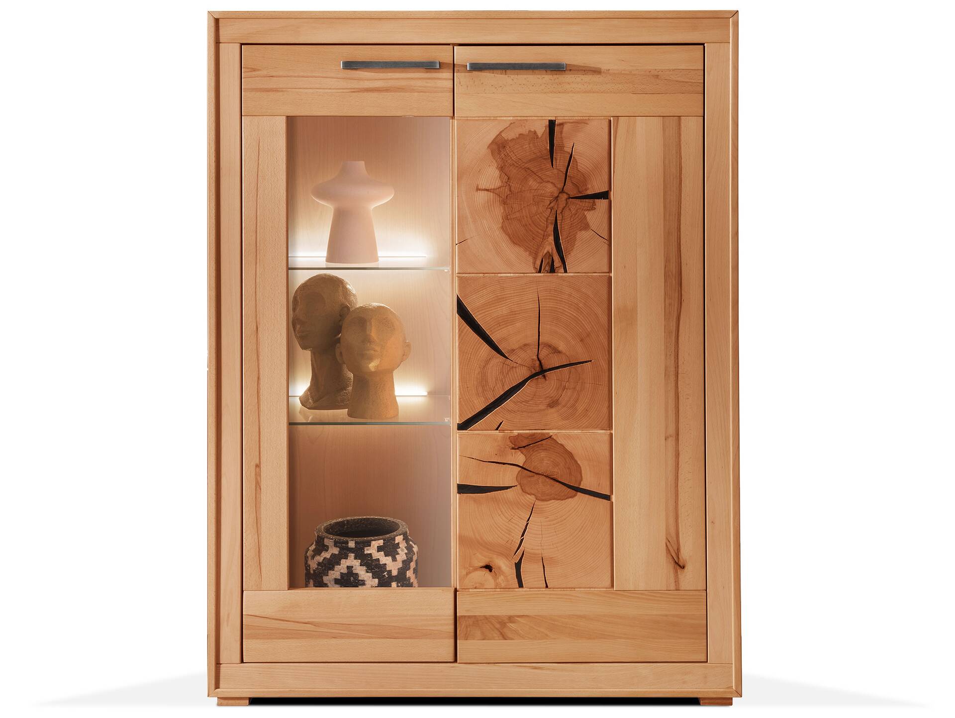 PASSERO Highboard I-L, Material Massivholz, Kernbuche geölt 