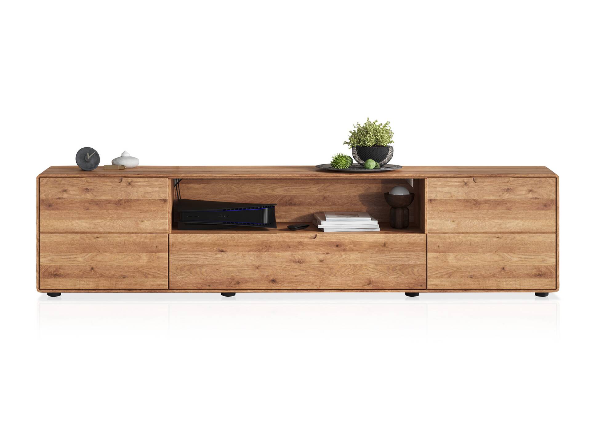 ANDINO TV-Board II, Material Massivholz, Wildeiche geölt 