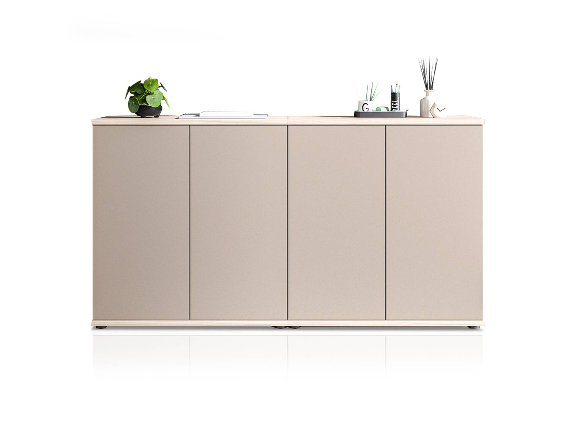 OSLO Sideboard, Material Dekorspanplatte Eichefarbig/basalt matt