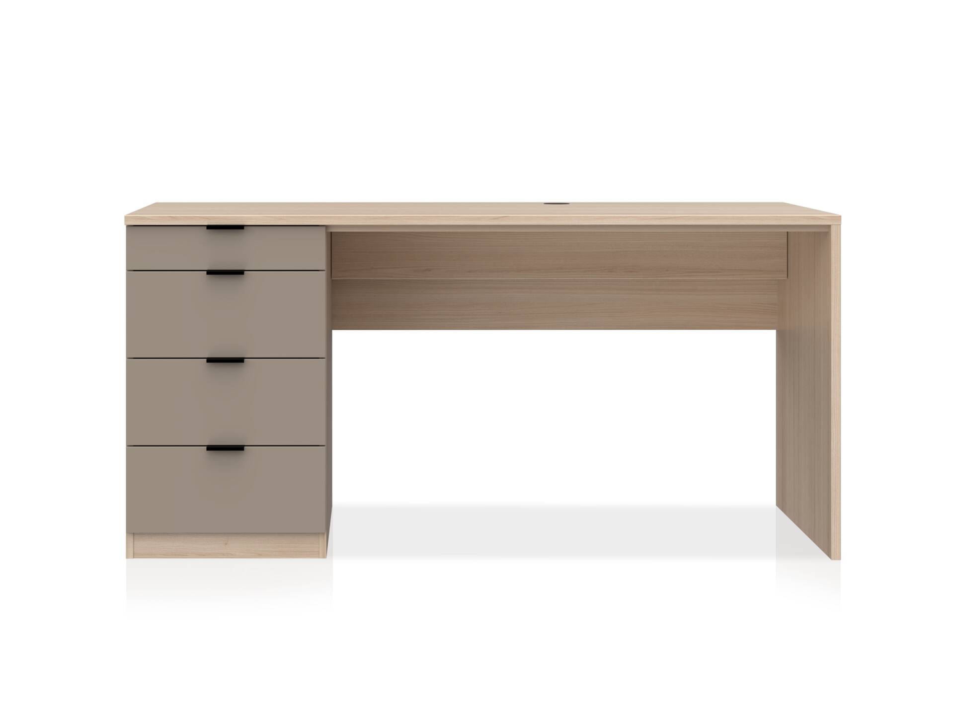OSLO Schreibtisch, Material Dekorspanplatte Eichefarbig/basalt matt