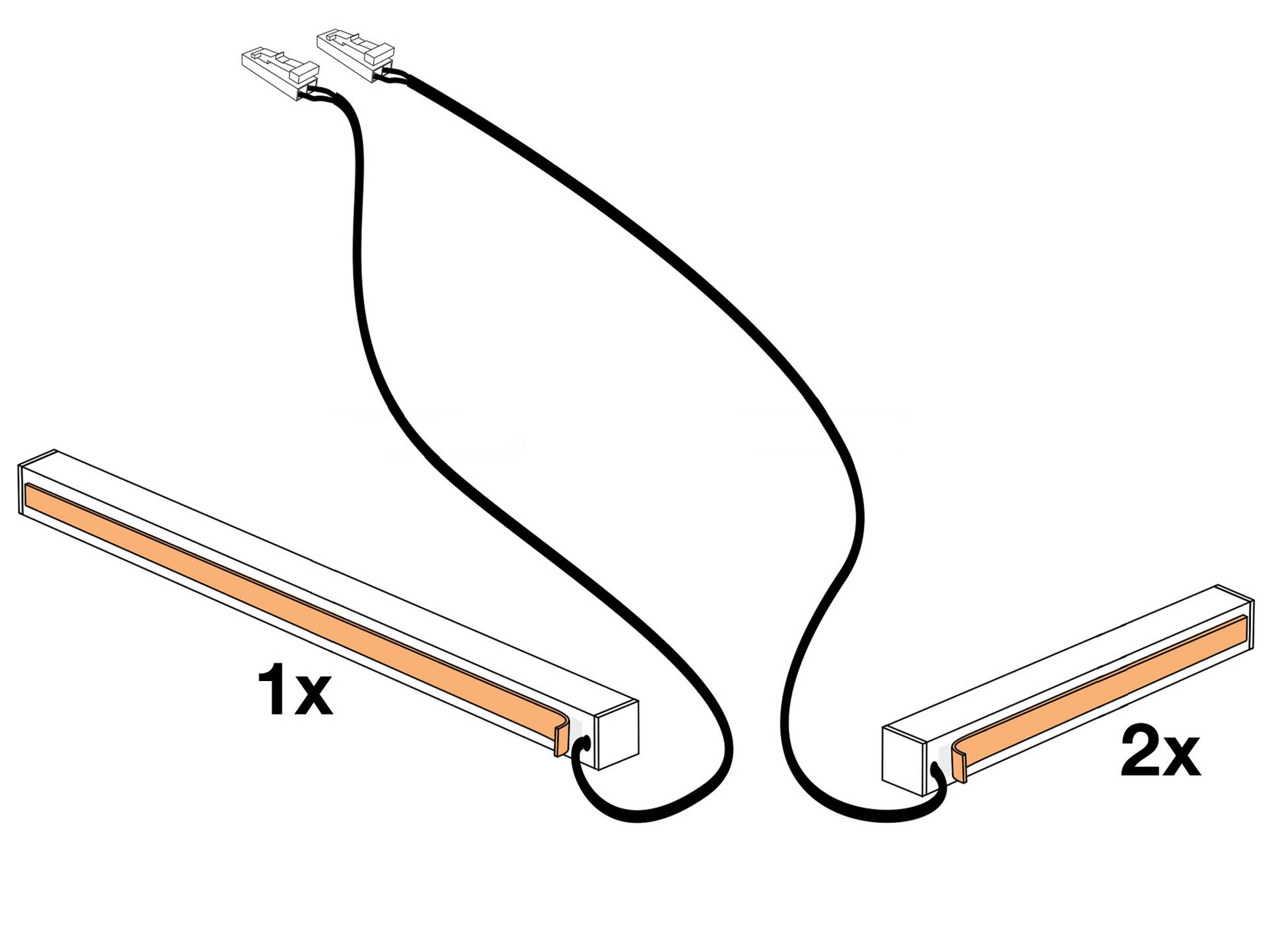 LED-Beleuchtung, 3 Lichtquellen, kaltweiss 