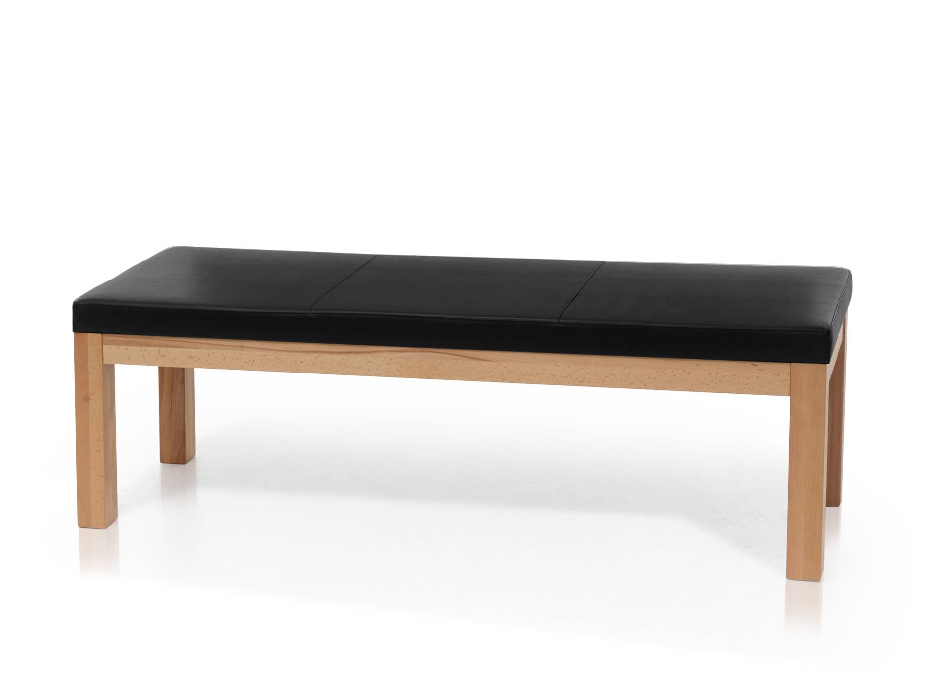 SALIMA Sitzbank ohne Rücken, Material Kunstleder/Massivholz 