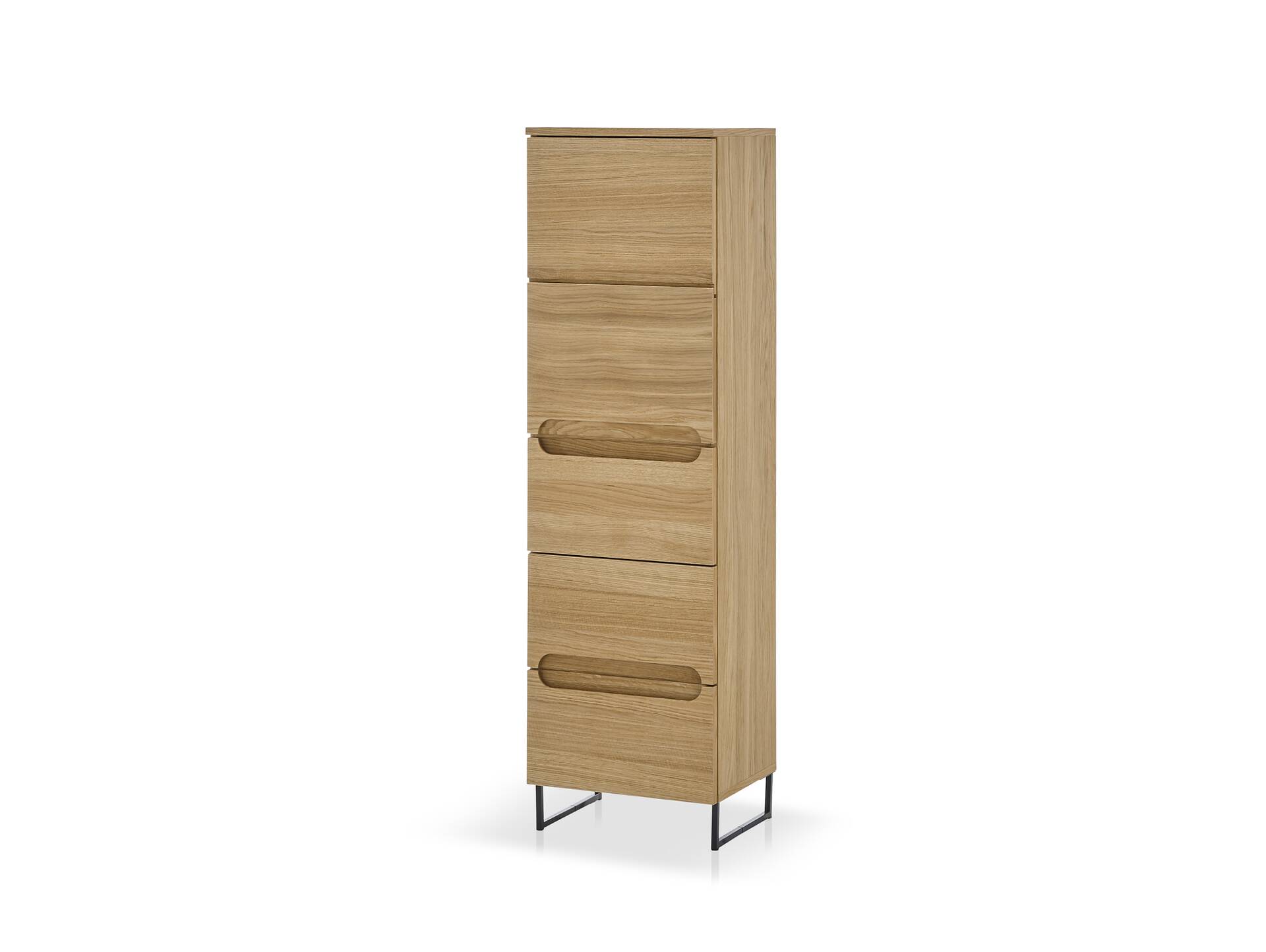 SEYTON Bad Hochkommode, Material Teilmassiv, eichefarbig 