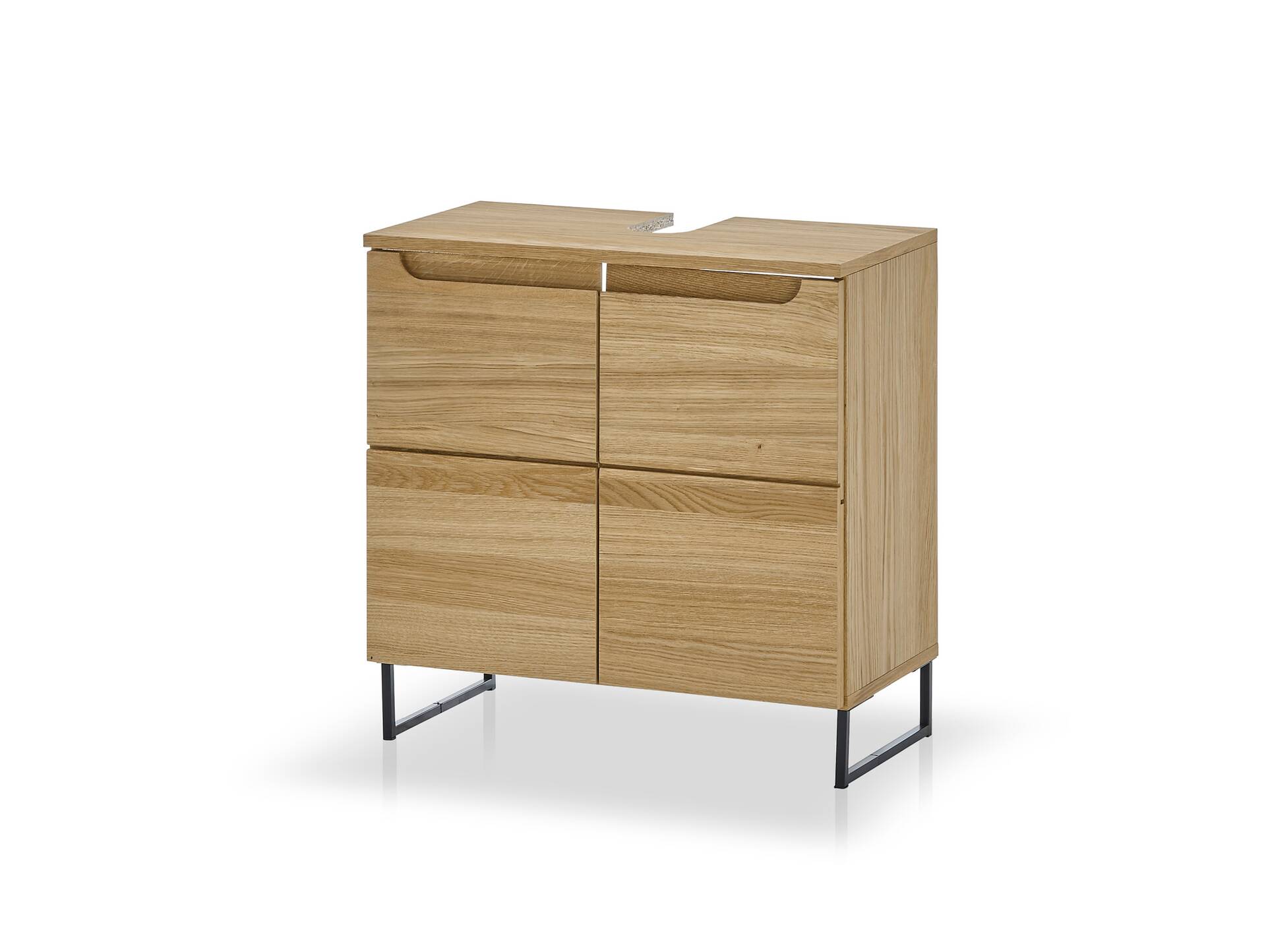 SEYTON Waschbeckenunterschrank, Material Teilmassiv, eichefarbig 