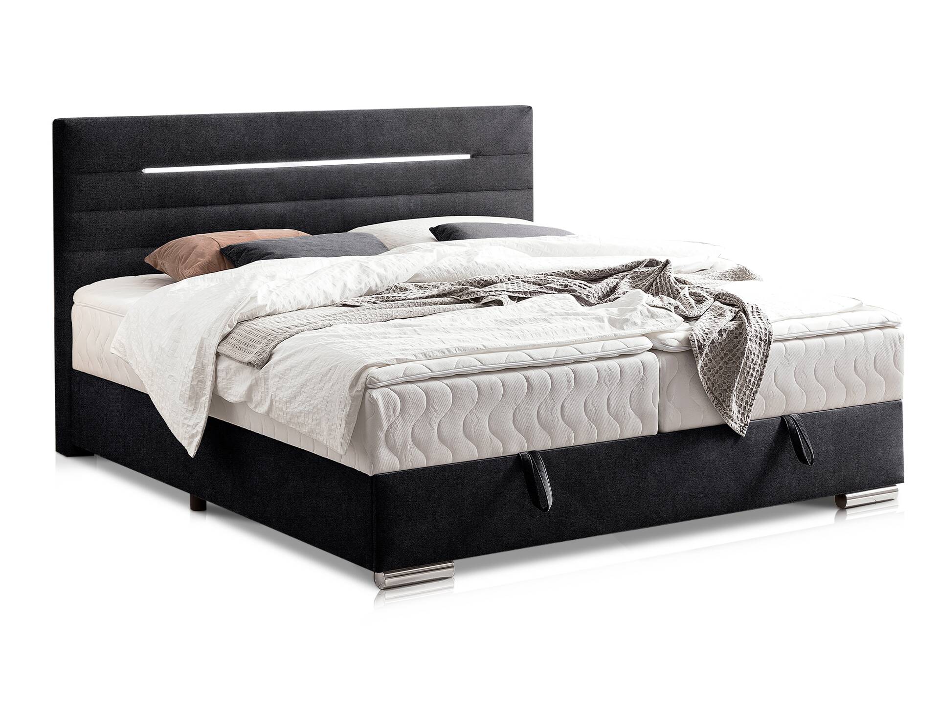 SOLAICA Boxspringbett mit Bettkasten, Härtegrad 3 