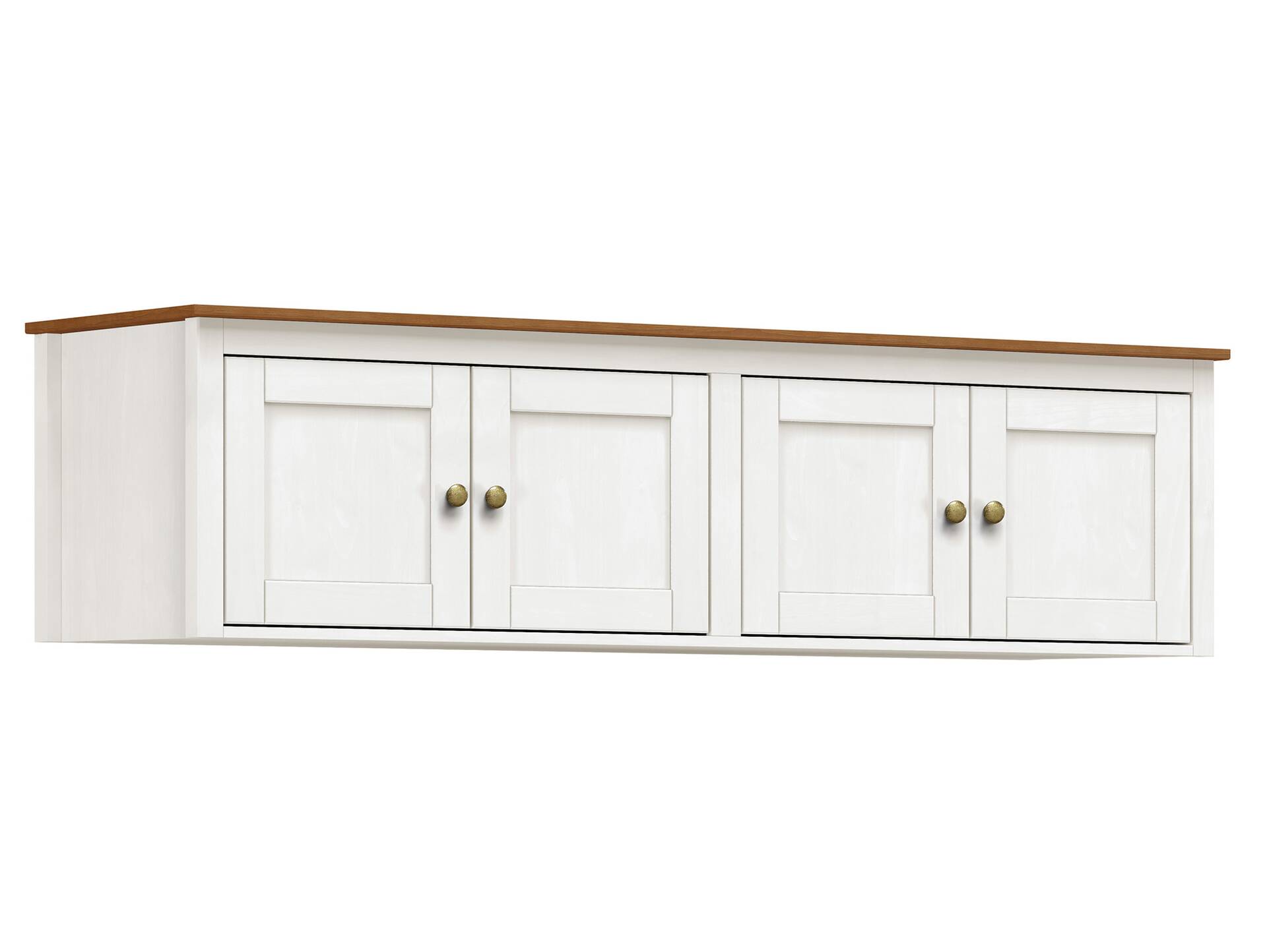 TRICO Aufsatz für Kleiderschrank, 4-türig, Material Massivholz, Kiefer White wash 