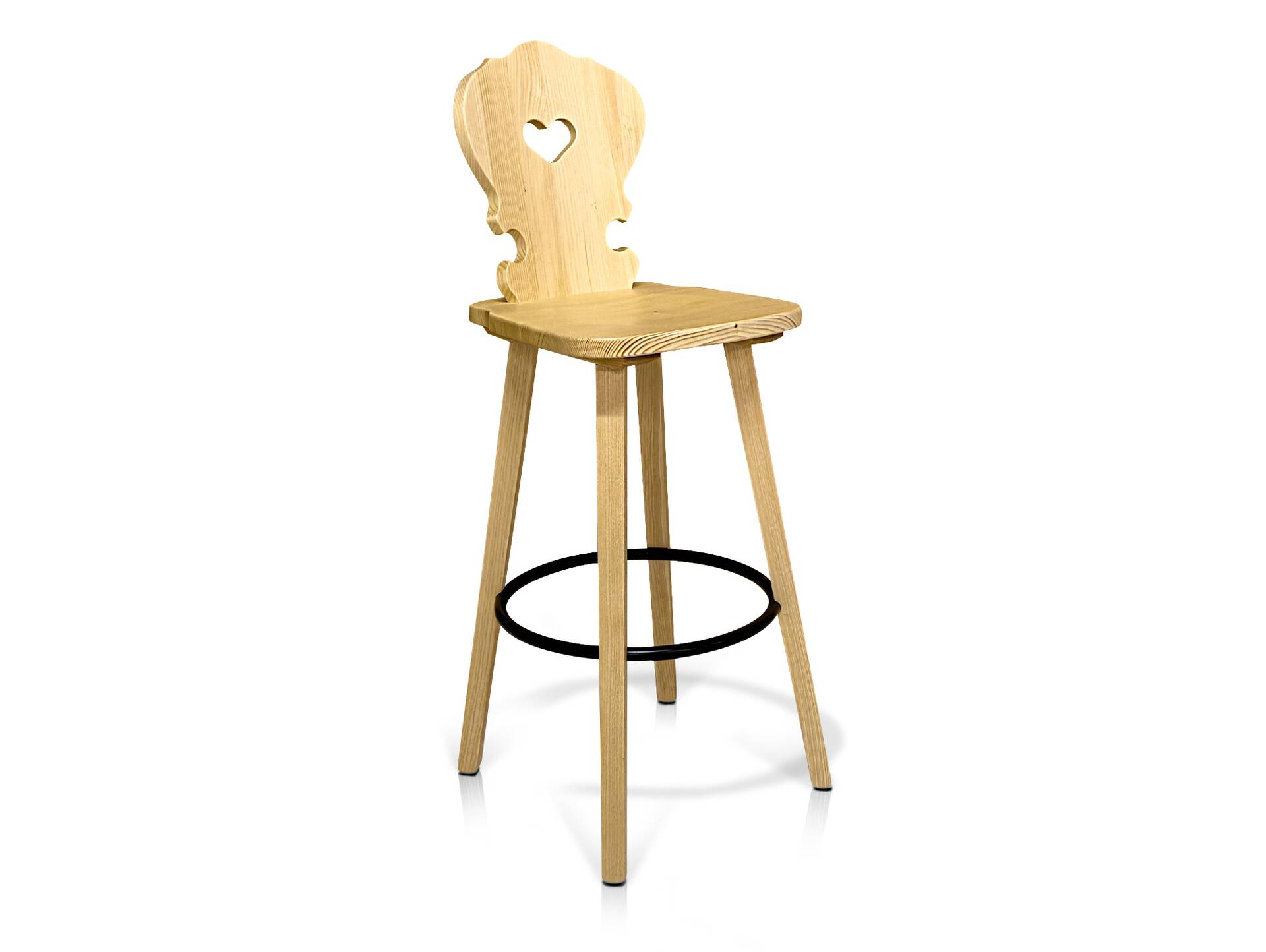 VALERIO Barstuhl, Material Massivholz, Fichte lackiert 
