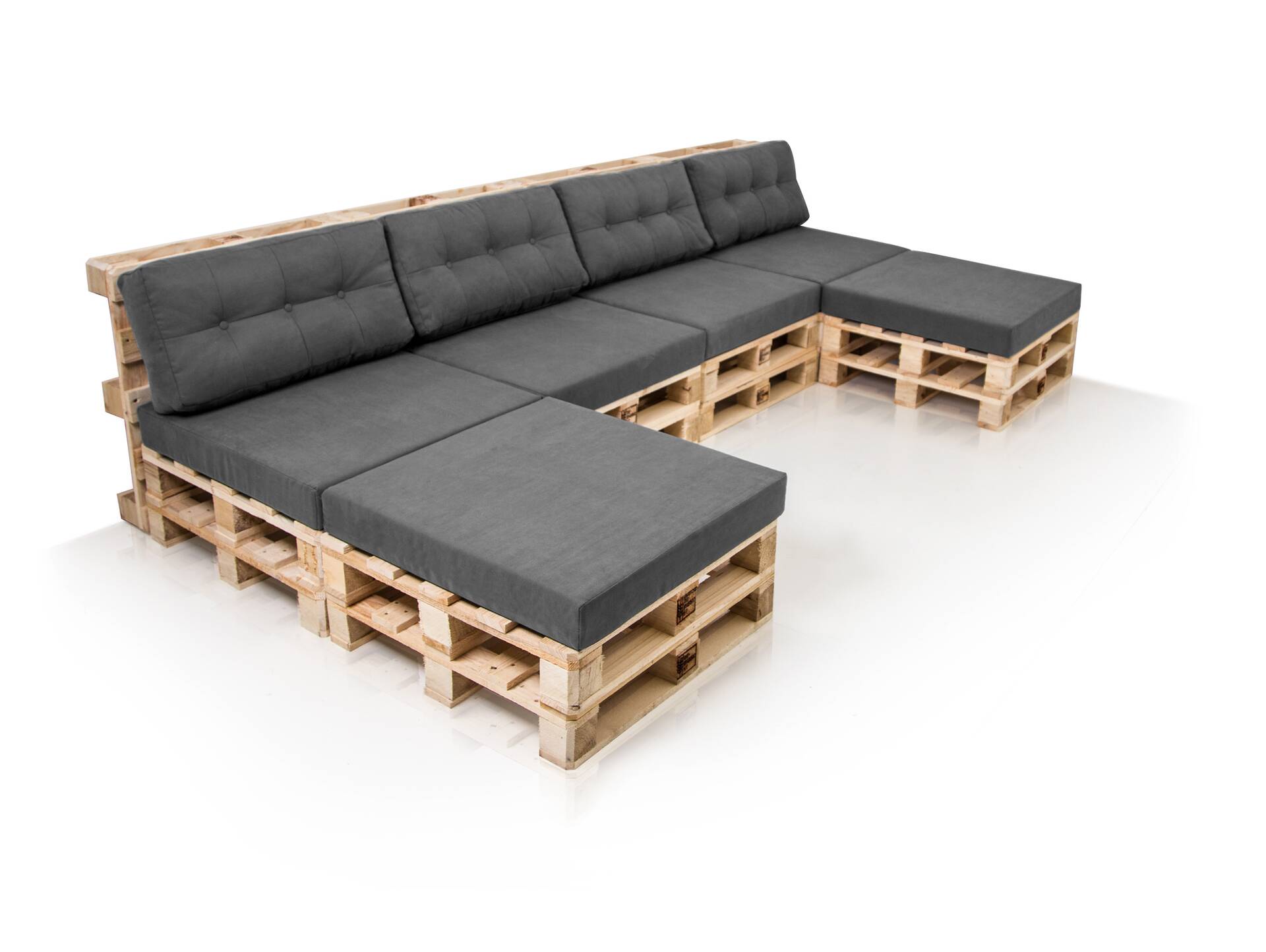 PALETTI Sofalandschaft Sofa aus Paletten Fichte 