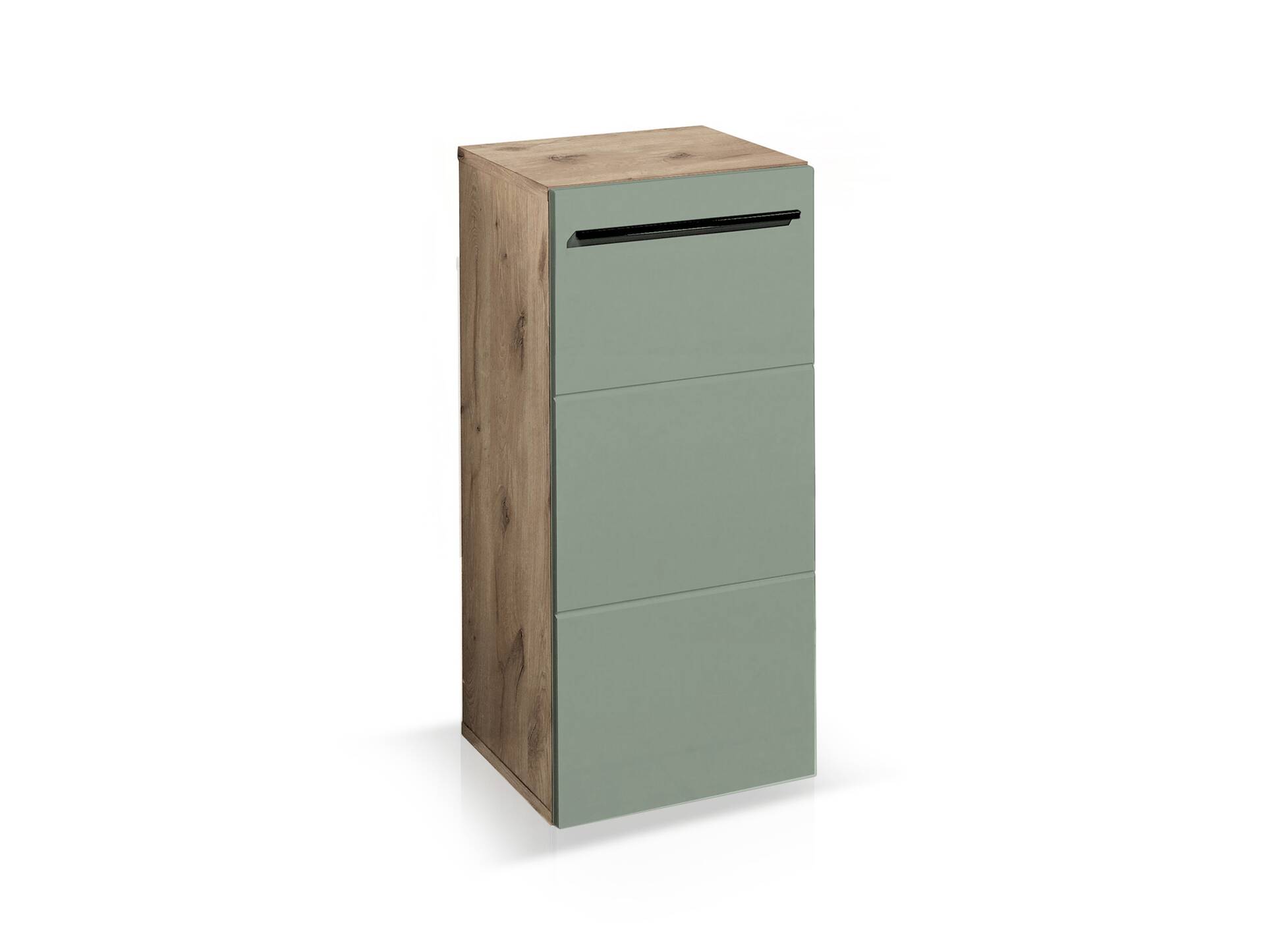 VALENCE Kommode, Material Dekorspanplatte, Eiche Nachbildung/schilfgrün 