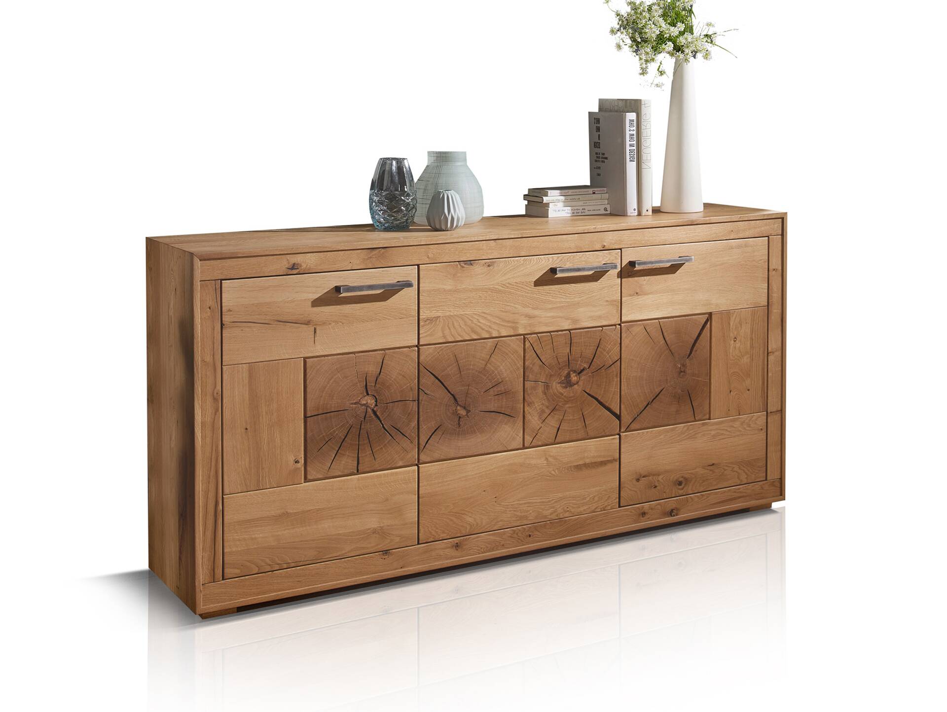 WINSTON I Sideboard, Material Massivholz, Wildeiche geölt 