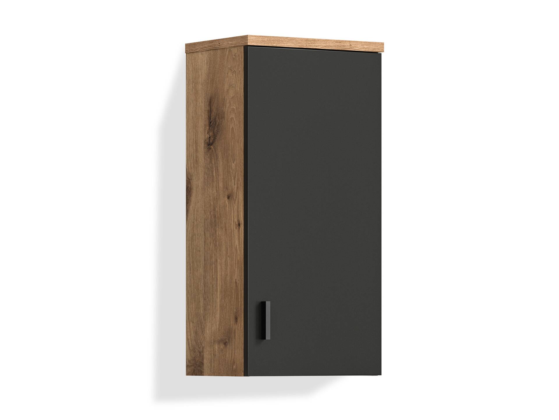GOLDENBAY Hängeschrank fürs Badezimmer, Material Dekorspanplatte, Nox Oak Nachbildung/Grau matt 