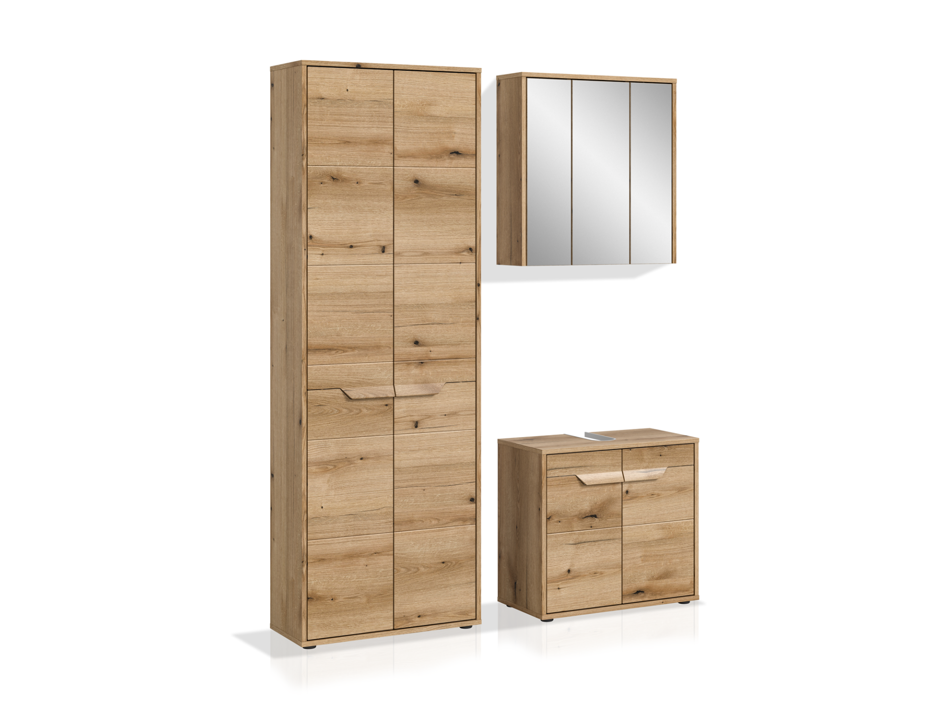 ZANTO Badezimmerset I, Material Dekorspanplatte, Evoke Oak Nachbildung 