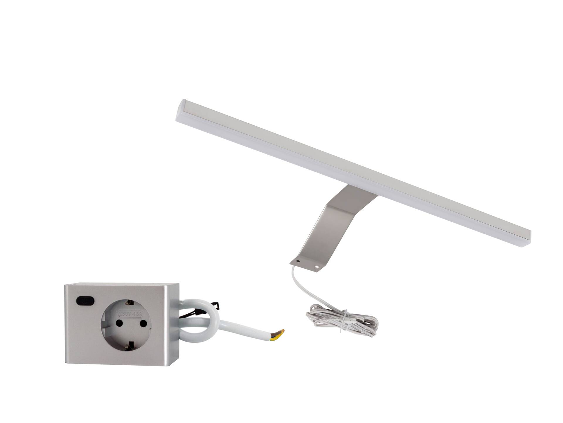 LED Spiegelbeleuchtung/Aufsatzleuchte mit Schalter/Steckdose 