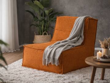COZY Sitzsack, Material Stoffbezug Orange