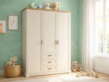 JENNA Kleiderschrank, Material Spanplatte, Piniefarbig/Artisan Eiche Nachbildung 