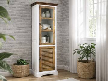NOTTINGHAM Vitrine, recyceltes Altholz, teilmassiv
