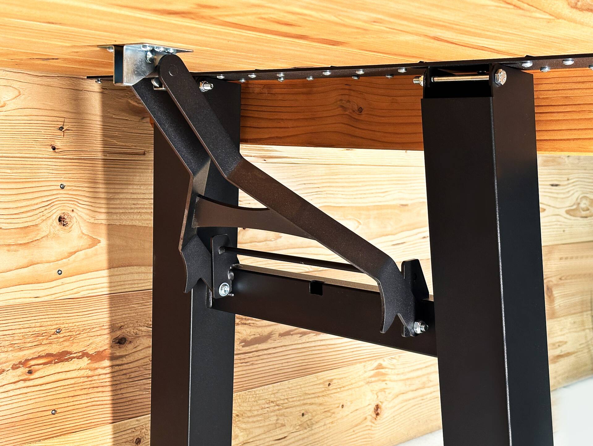 AMMERSEE Gartengarnitur - höhenverstellbar, rustikale Altholzoptik, Material Massivholz/Metall, Thermo-Fichte 200 x 60 cm | Außenbereich | mit/ohne Rückenlehne